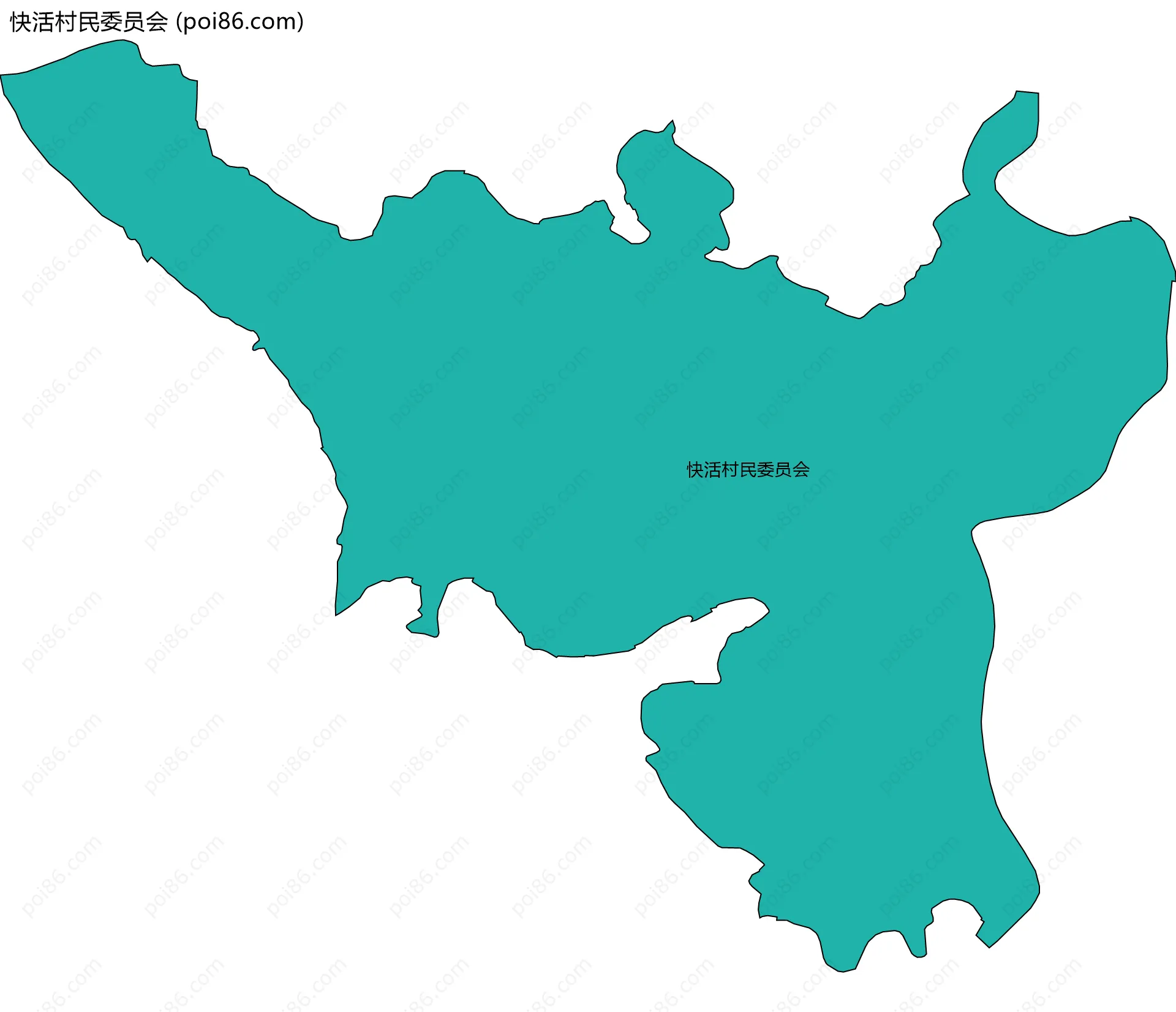 快活村民委员会边界地图