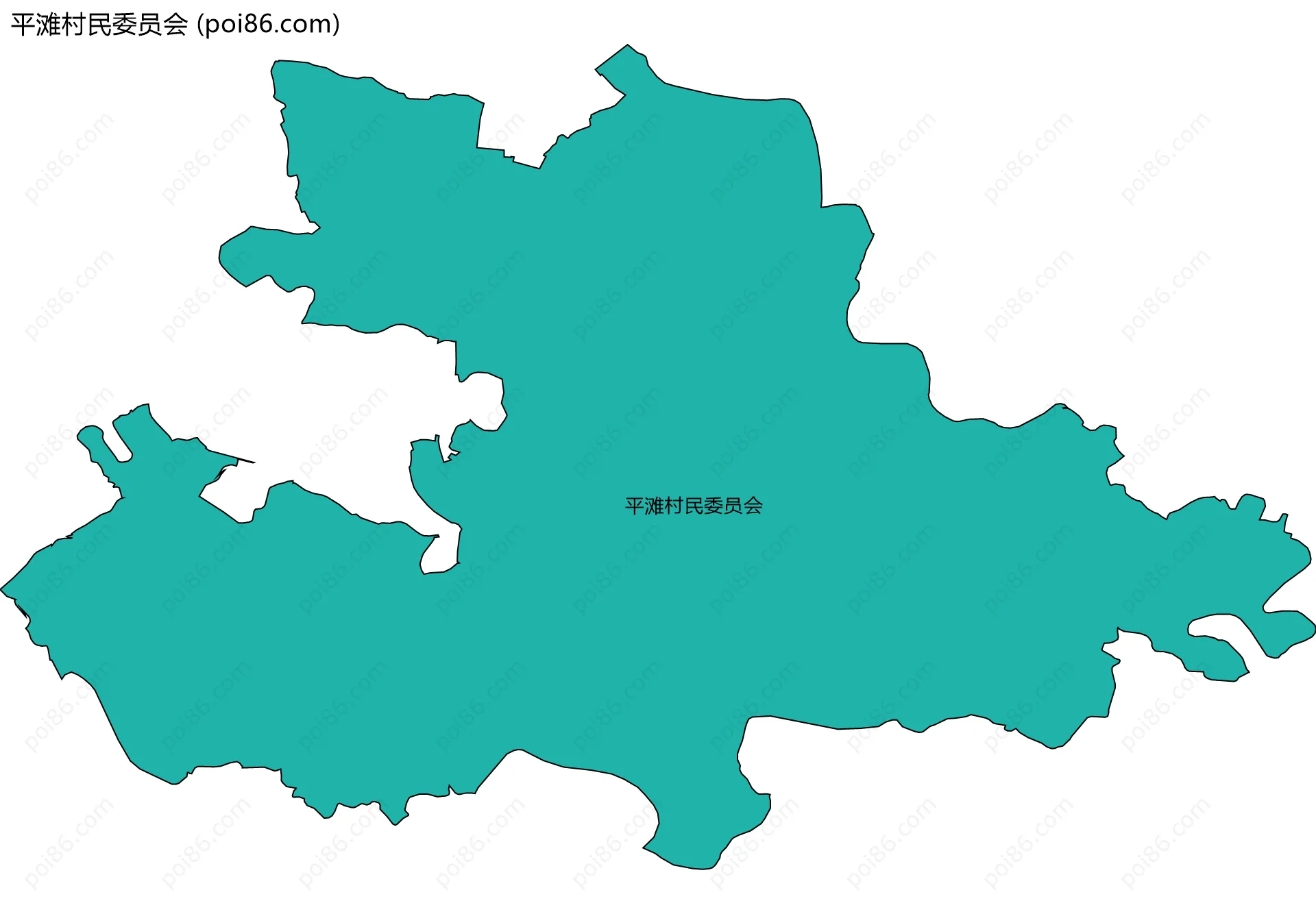 平滩村民委员会边界地图