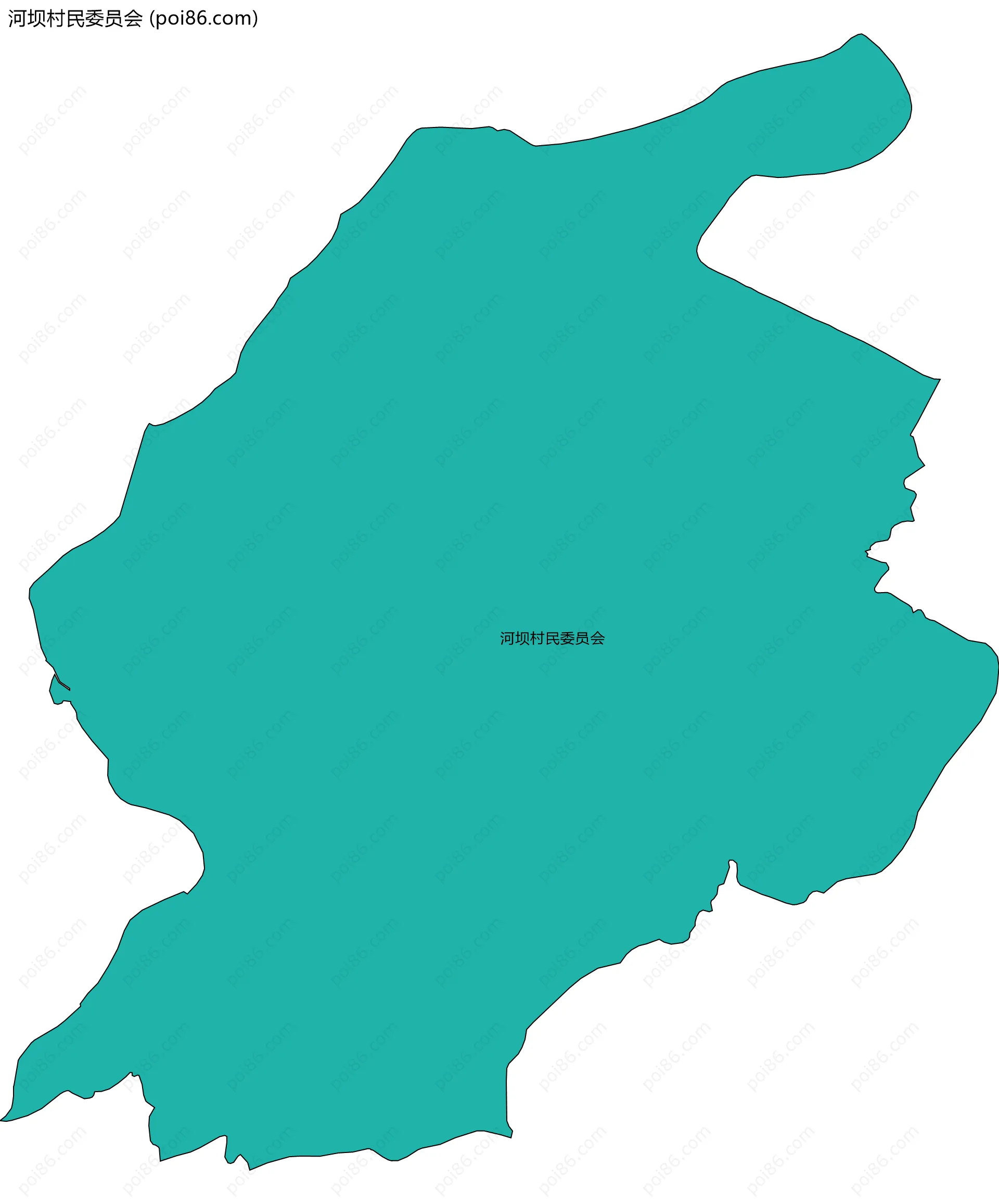 河坝村民委员会边界地图