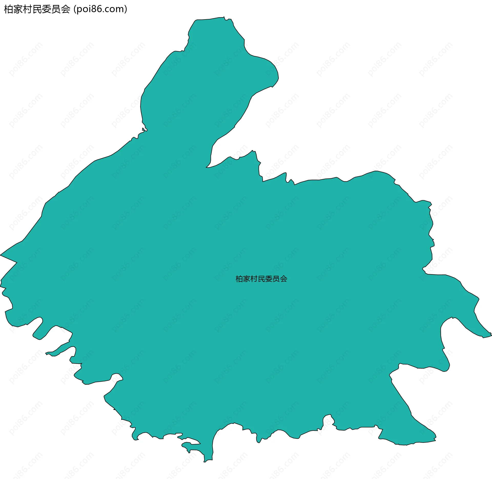 柏家村民委员会边界地图
