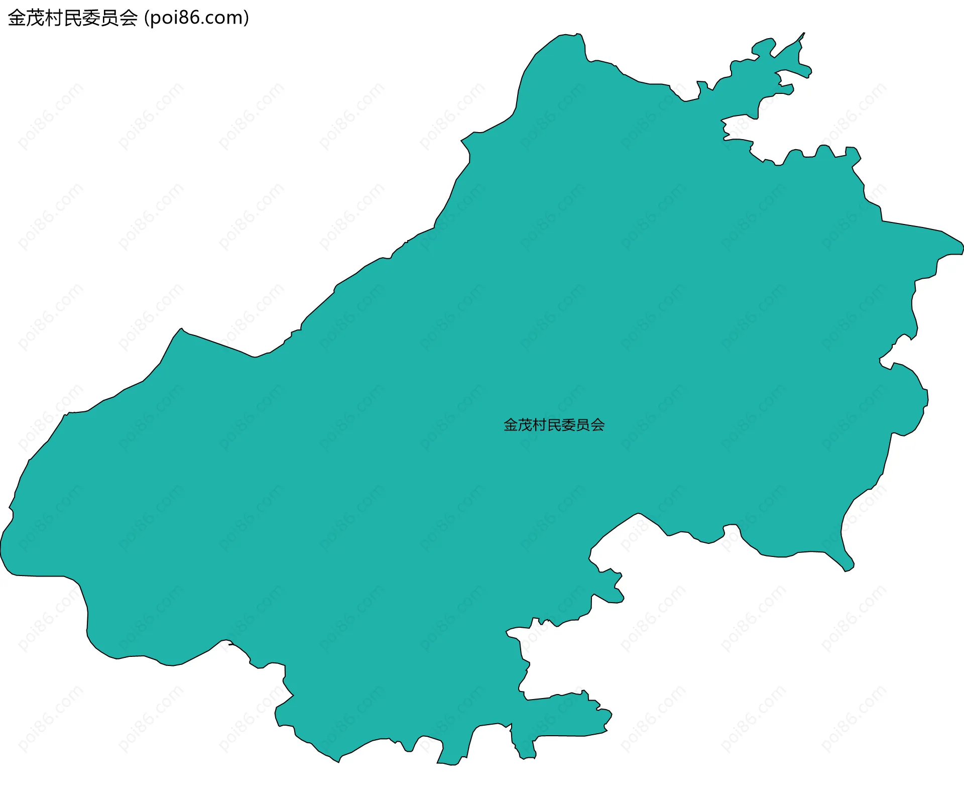 金茂村民委员会边界地图