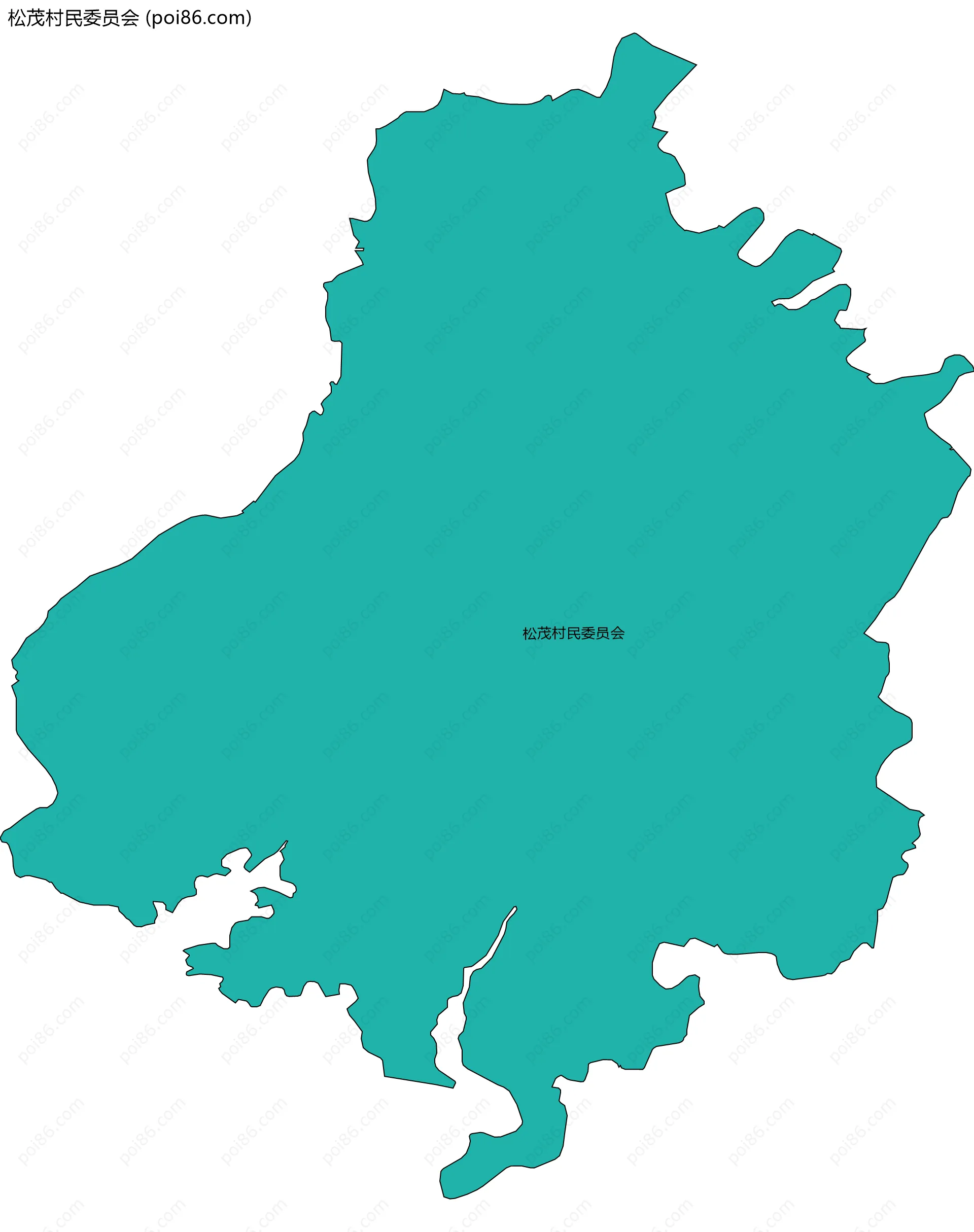 松茂村民委员会边界地图