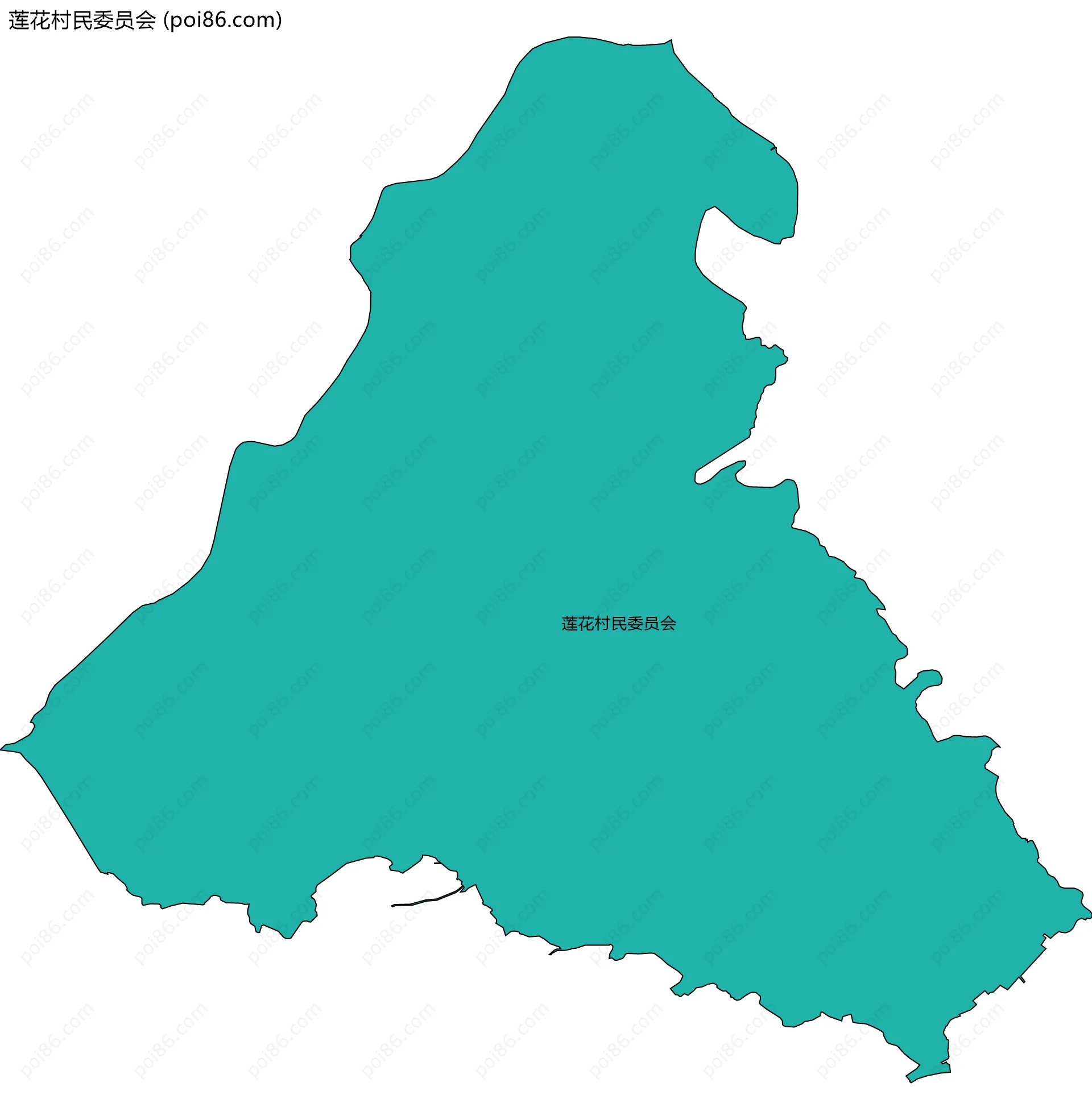 莲花村民委员会边界地图