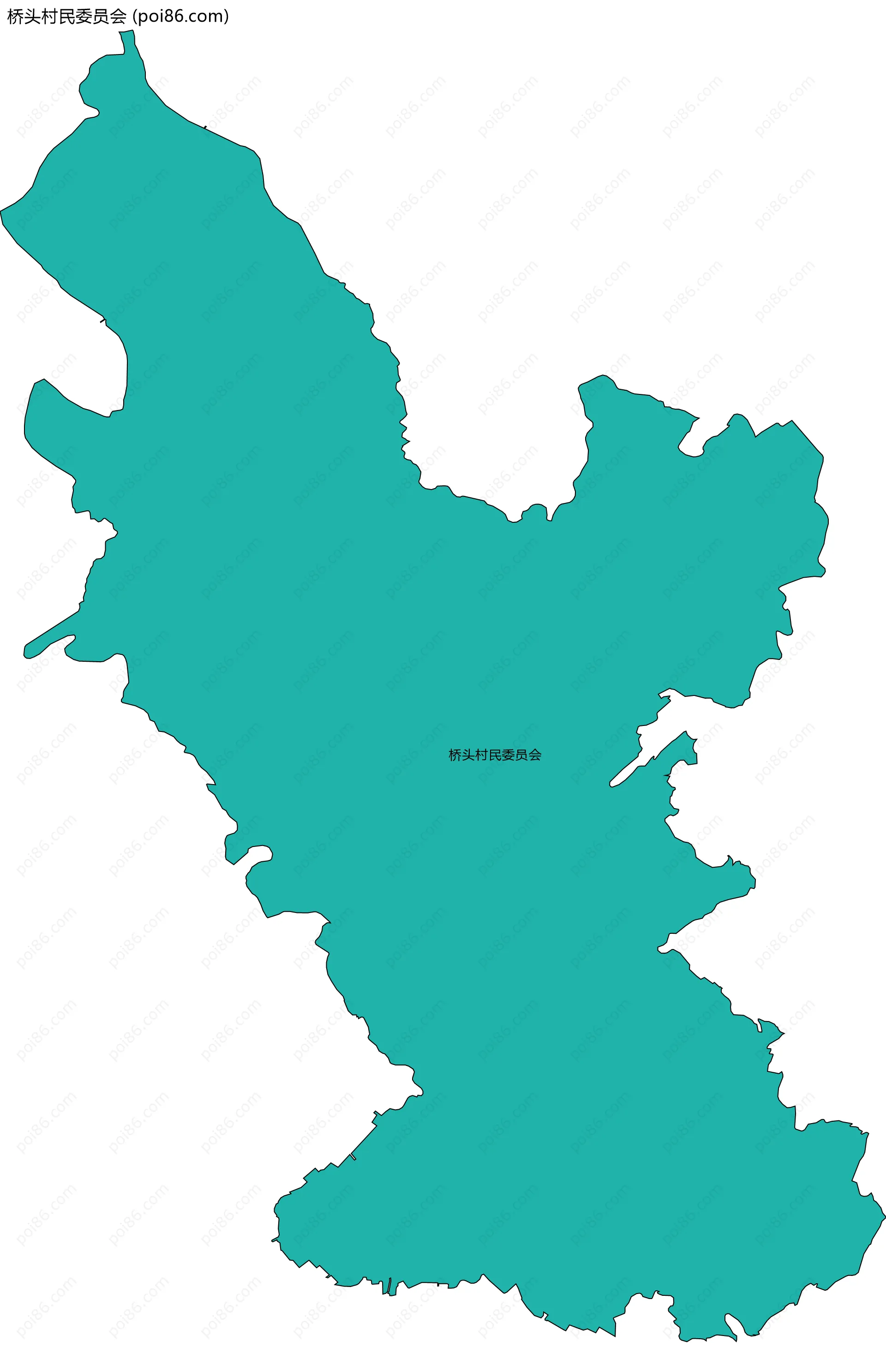 桥头村民委员会边界地图