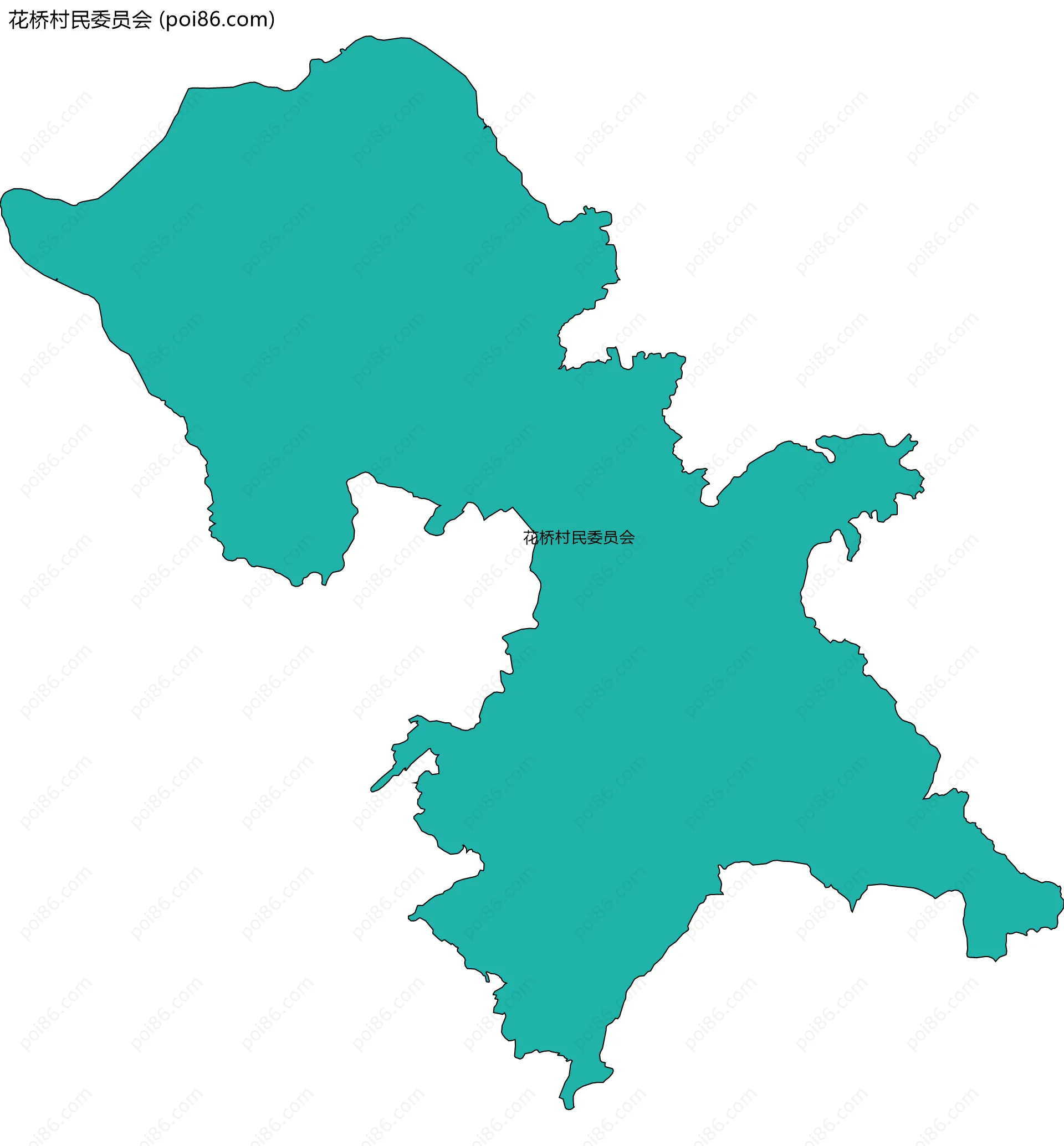 花桥村民委员会边界地图