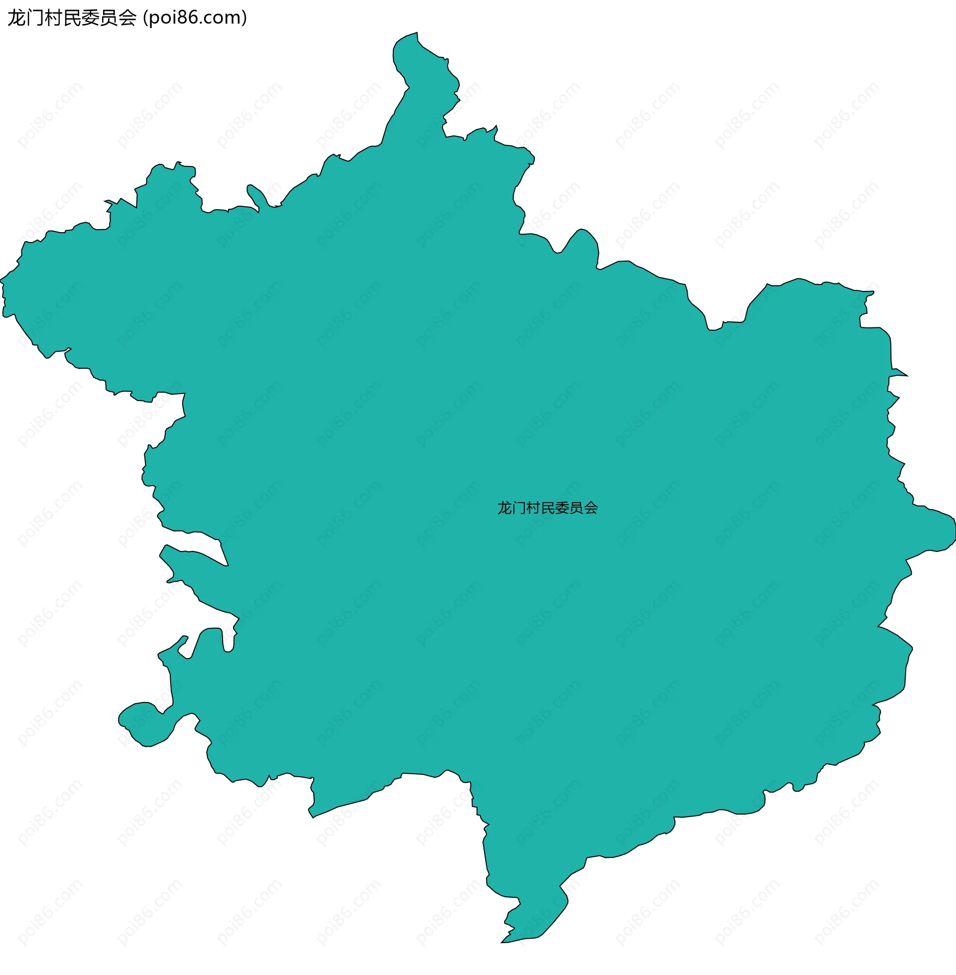 龙门村民委员会边界地图