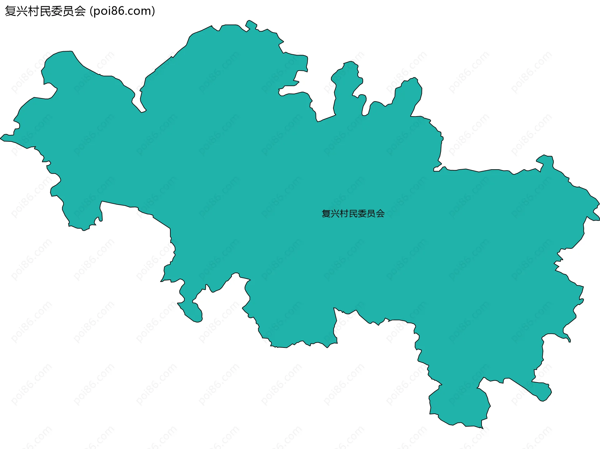 复兴村民委员会边界地图