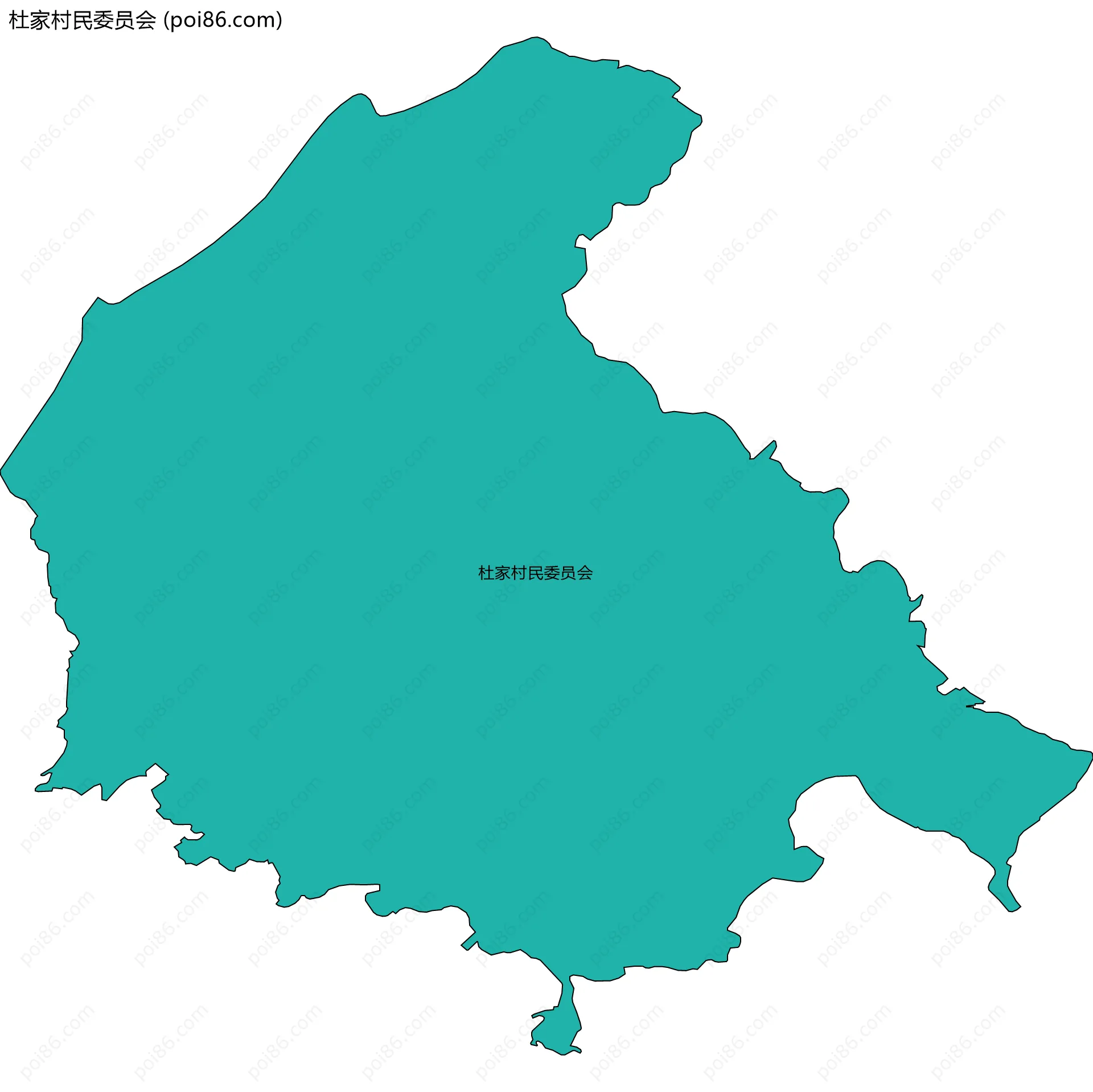 杜家村民委员会边界地图