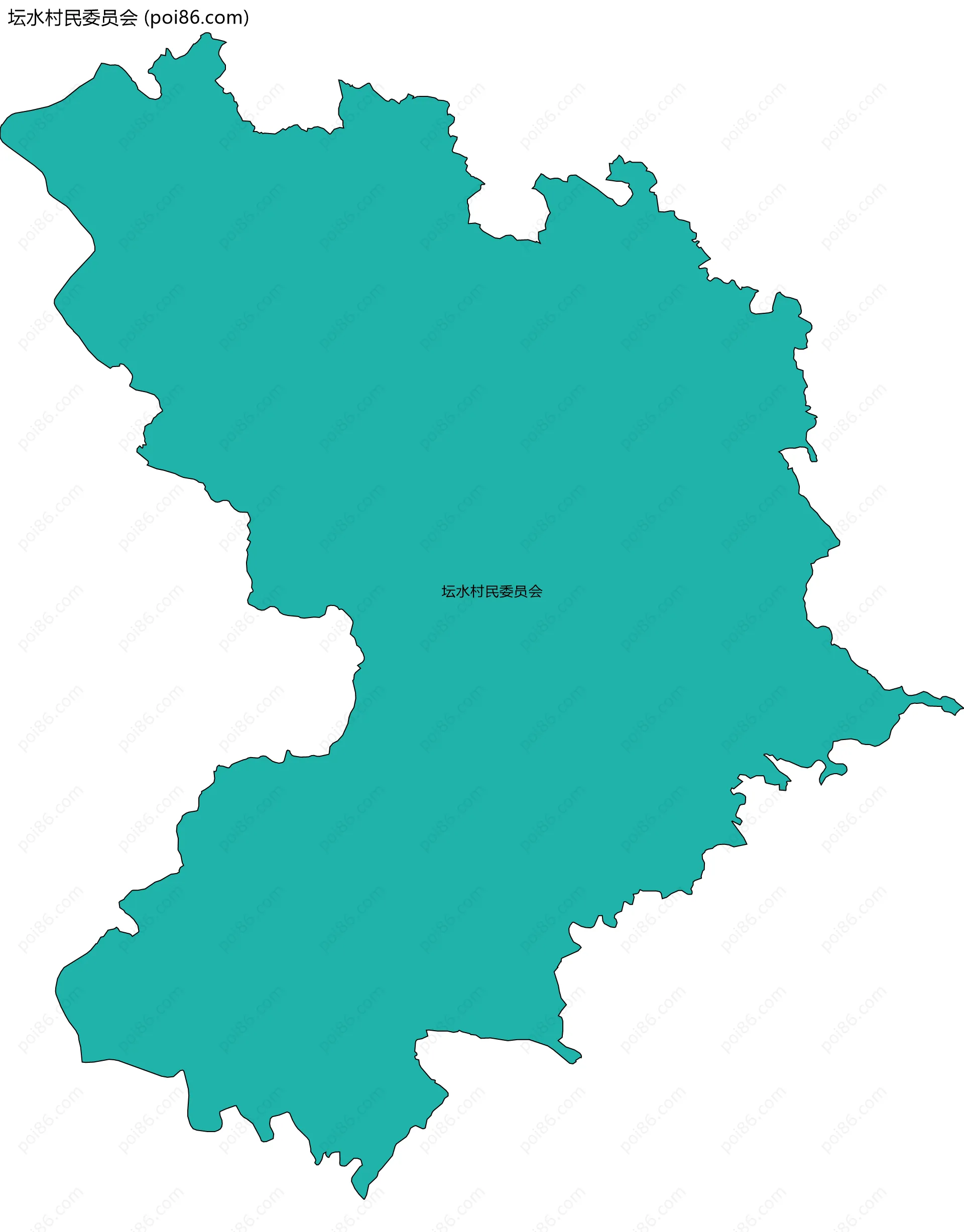 坛水村民委员会边界地图