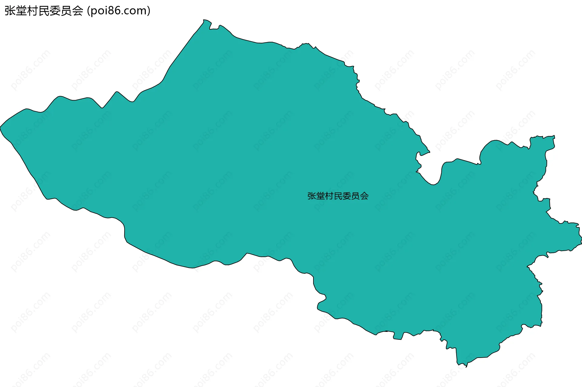 张堂村民委员会边界地图