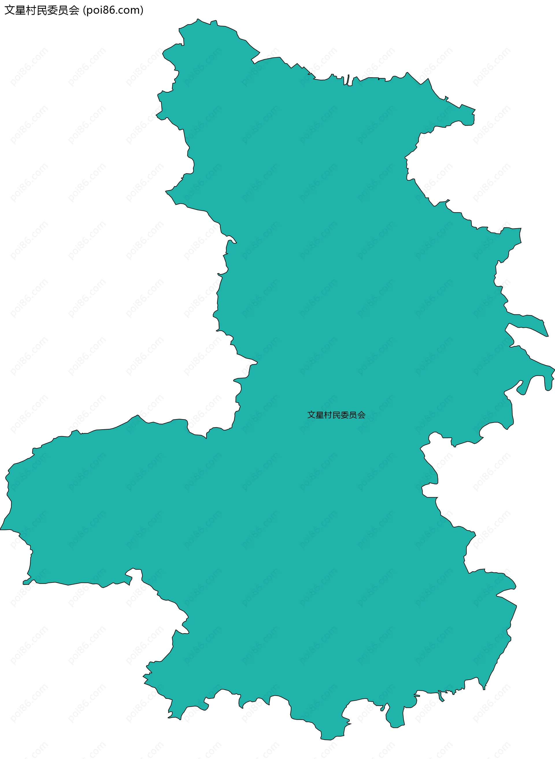 文星村民委员会边界地图