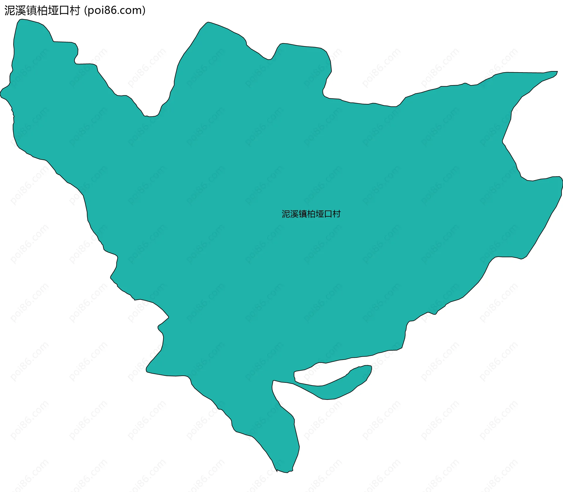 泥溪镇柏垭口村边界地图