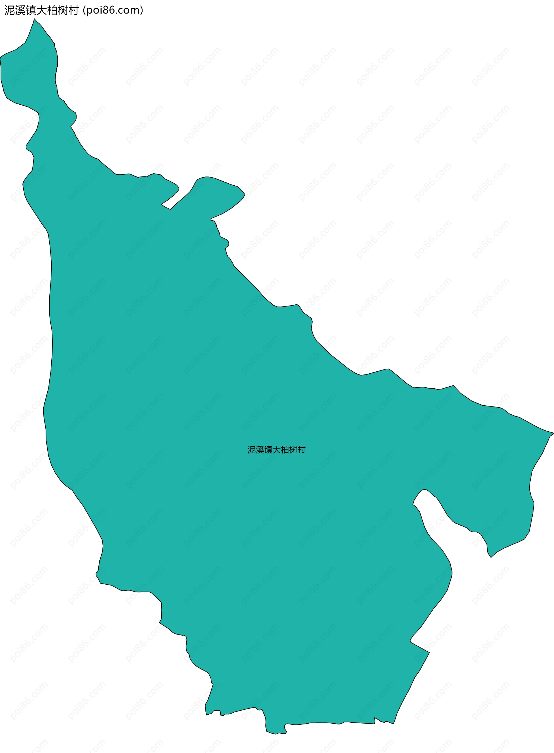 泥溪镇大柏树村边界地图