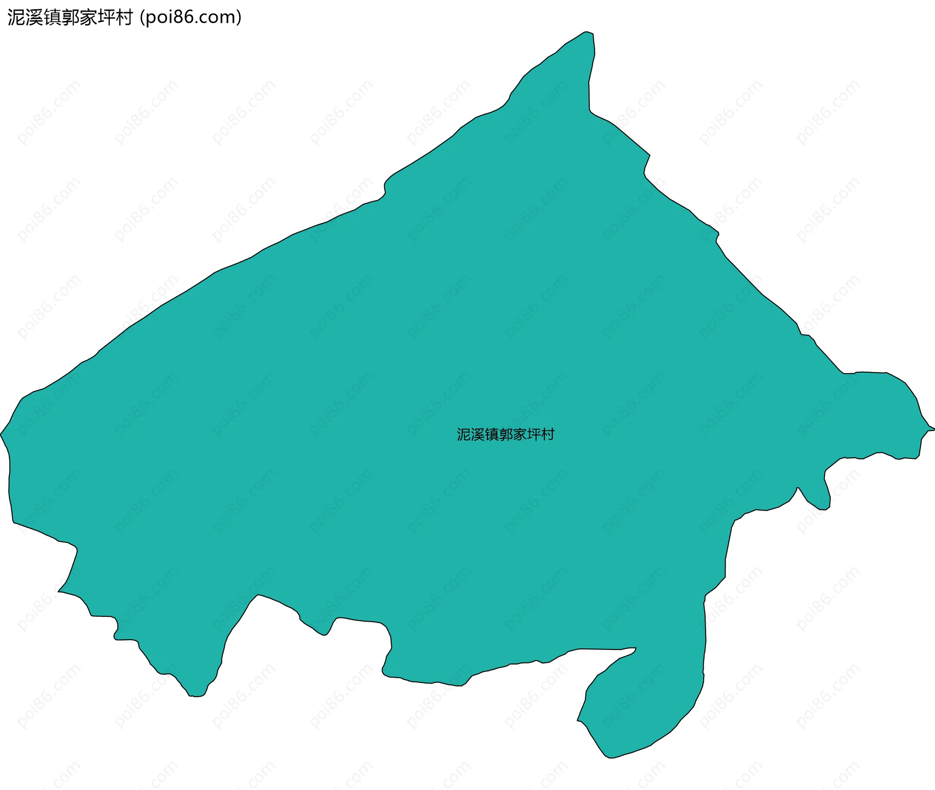 泥溪镇郭家坪村边界地图