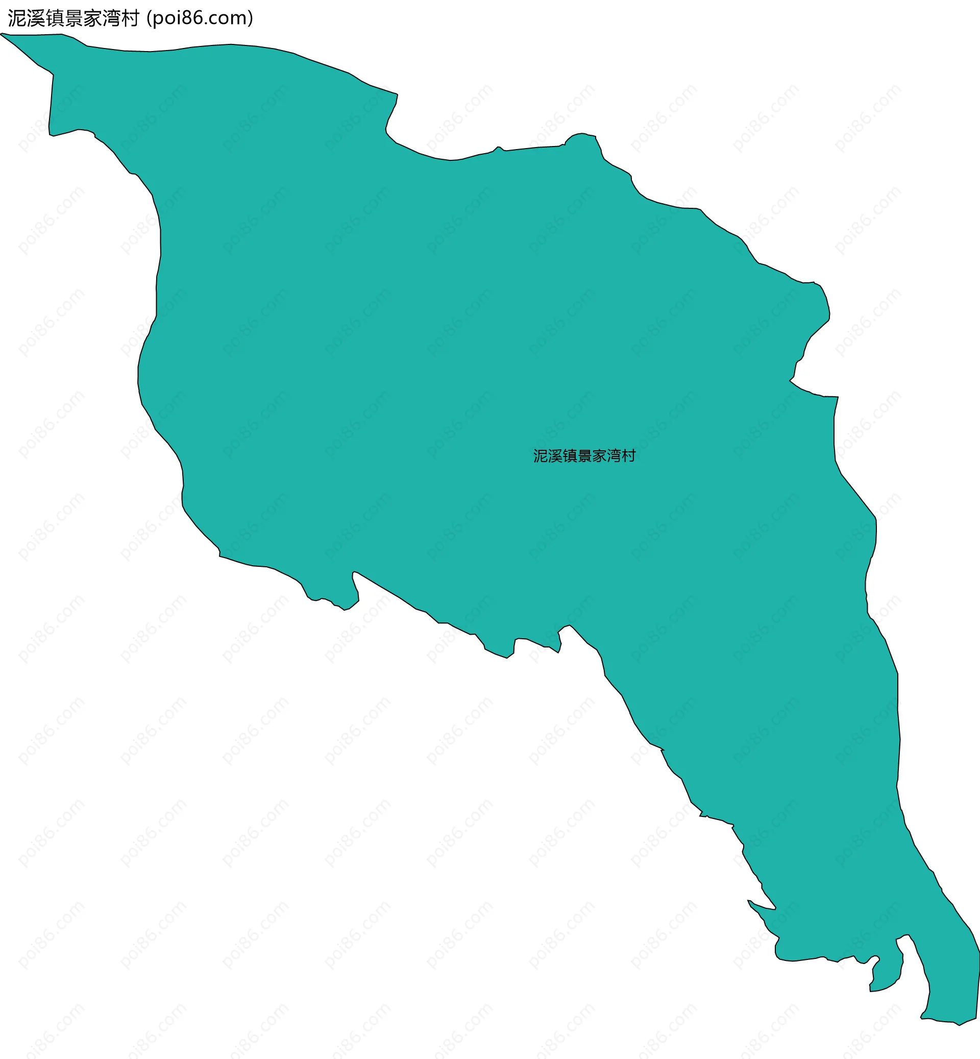 泥溪镇景家湾村边界地图