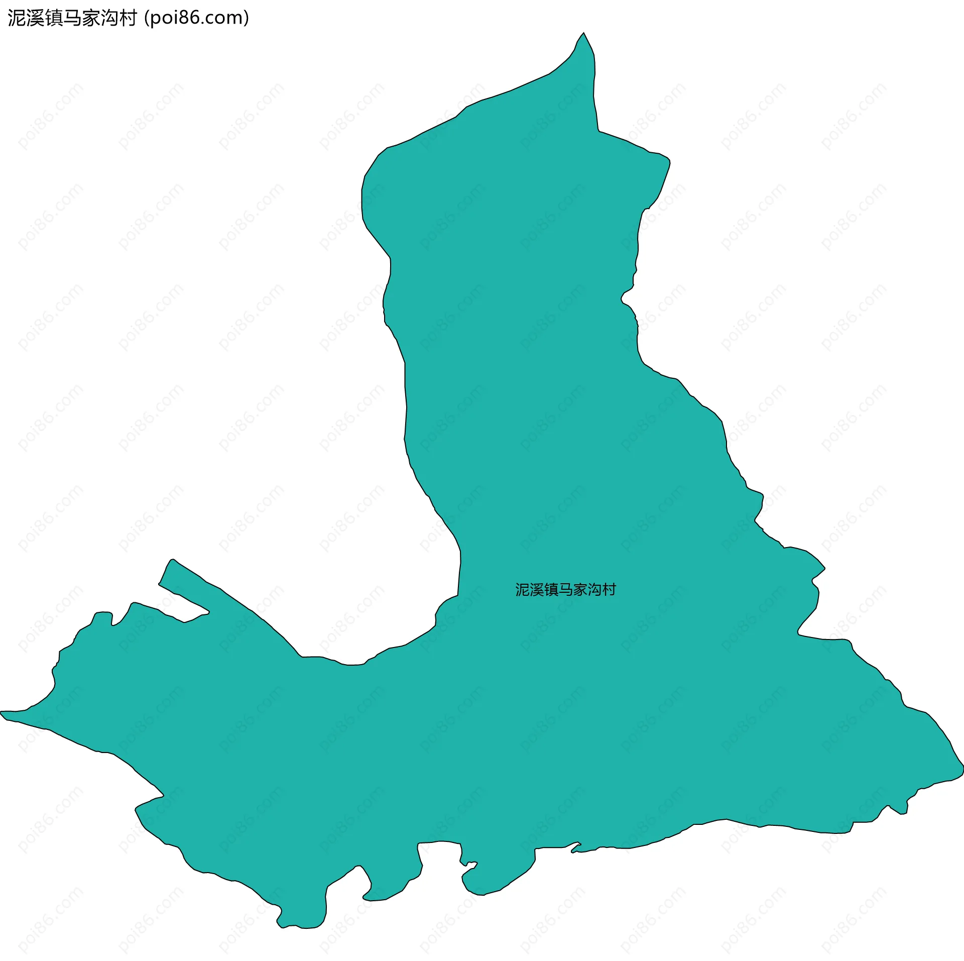 泥溪镇马家沟村边界地图