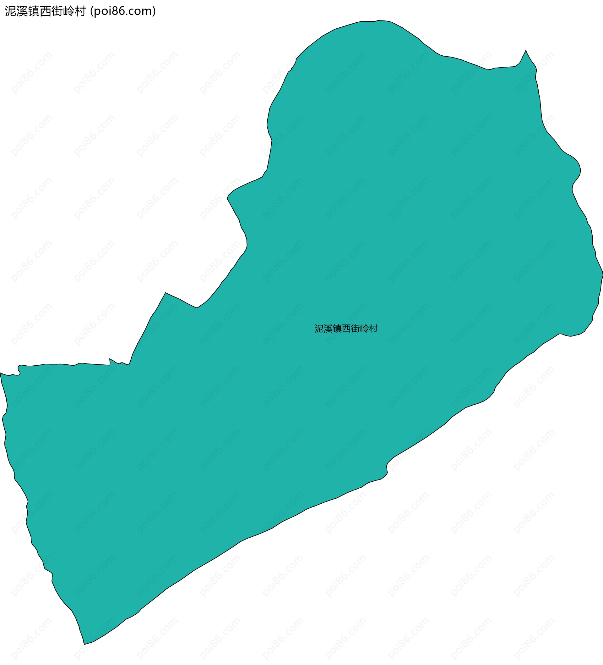 泥溪镇西街岭村边界地图