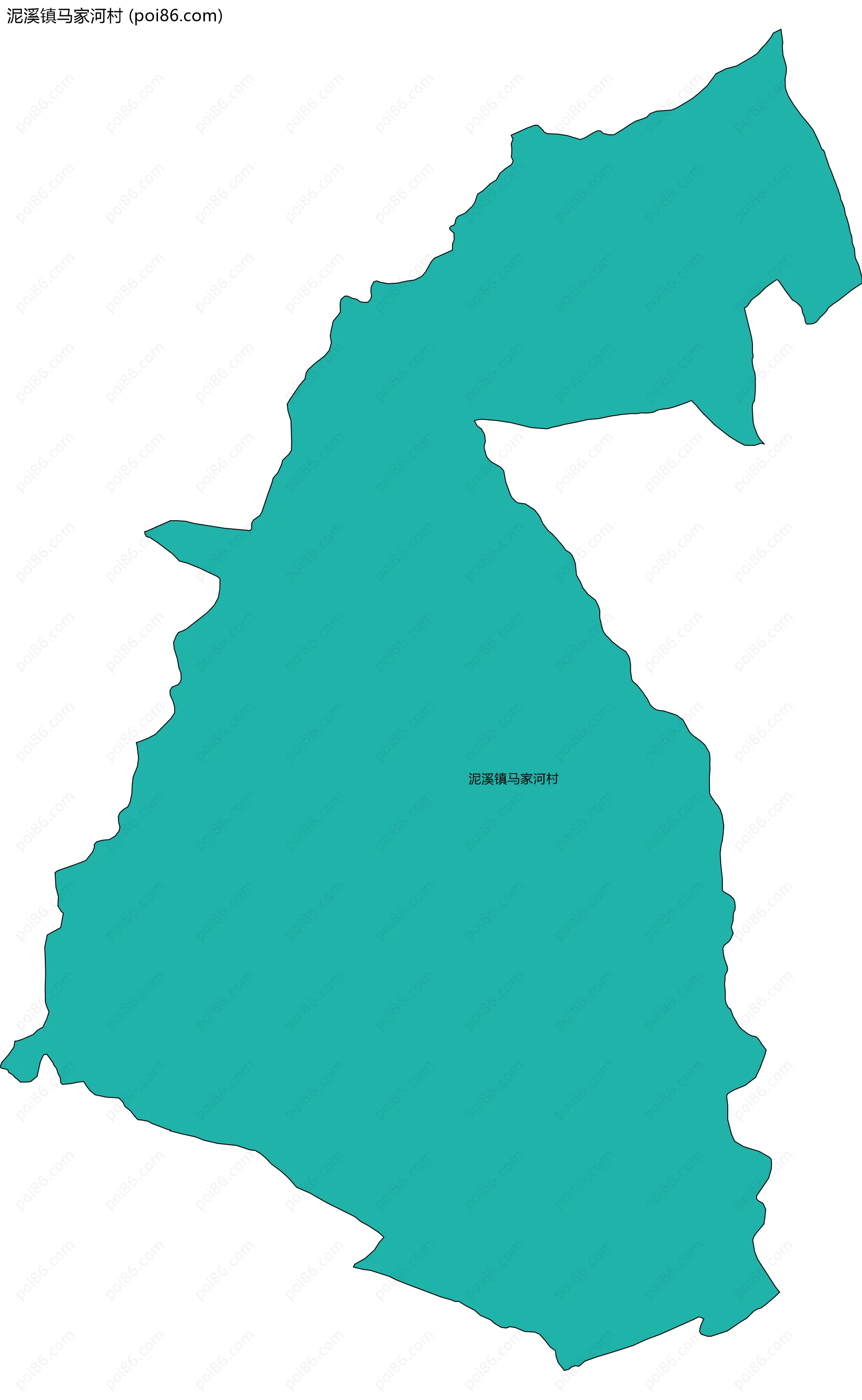 泥溪镇马家河村边界地图