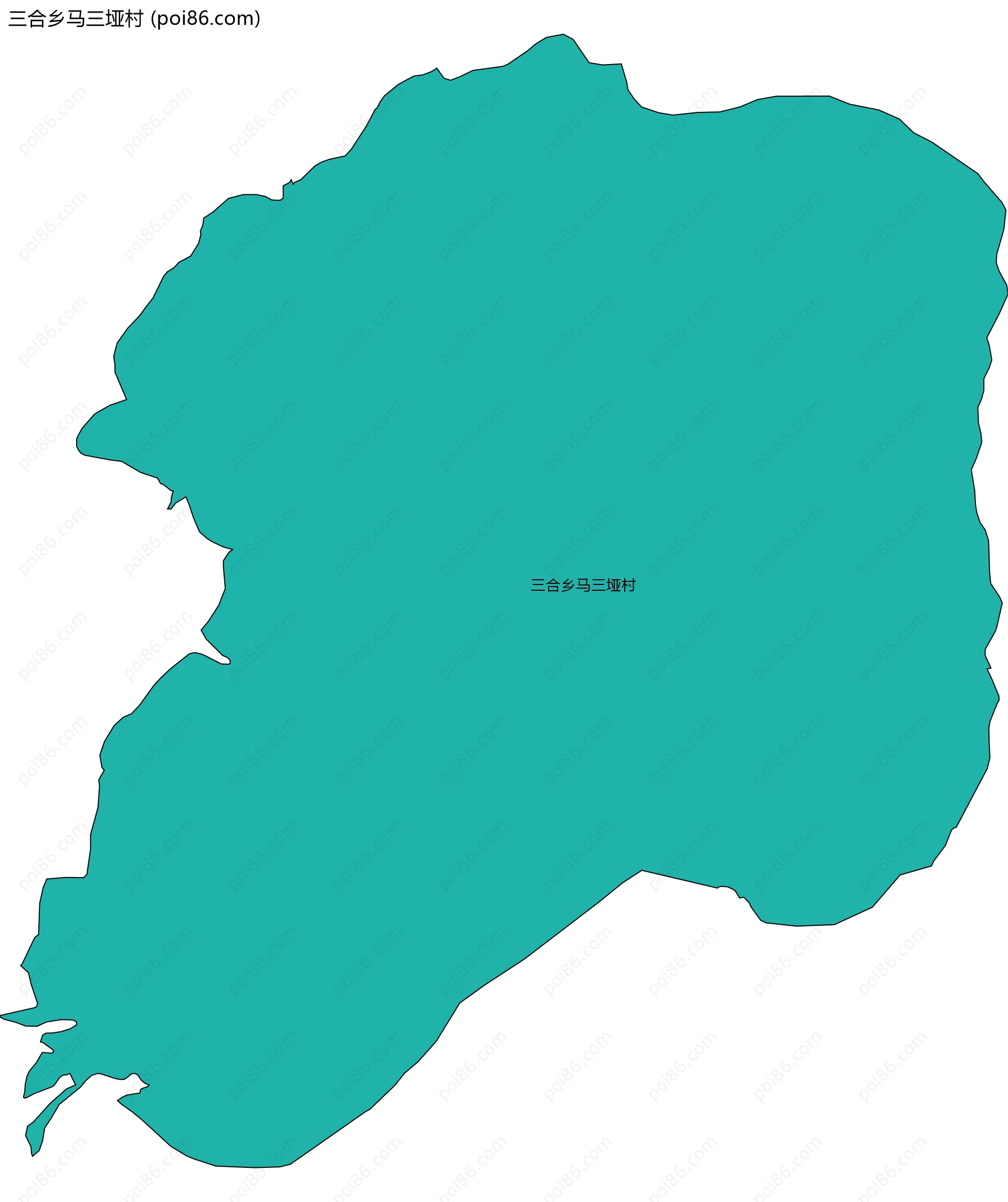 三合乡马三垭村边界地图