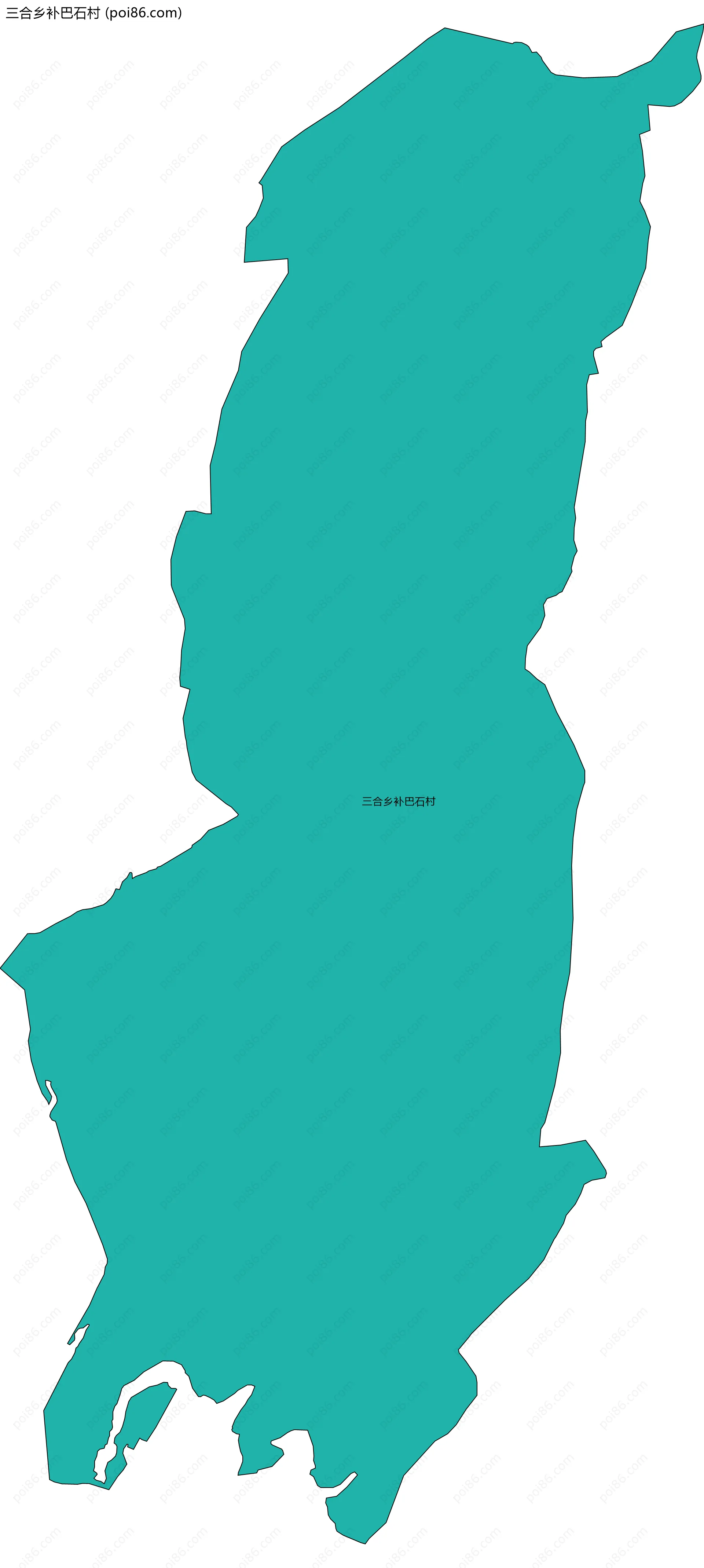 三合乡补巴石村边界地图