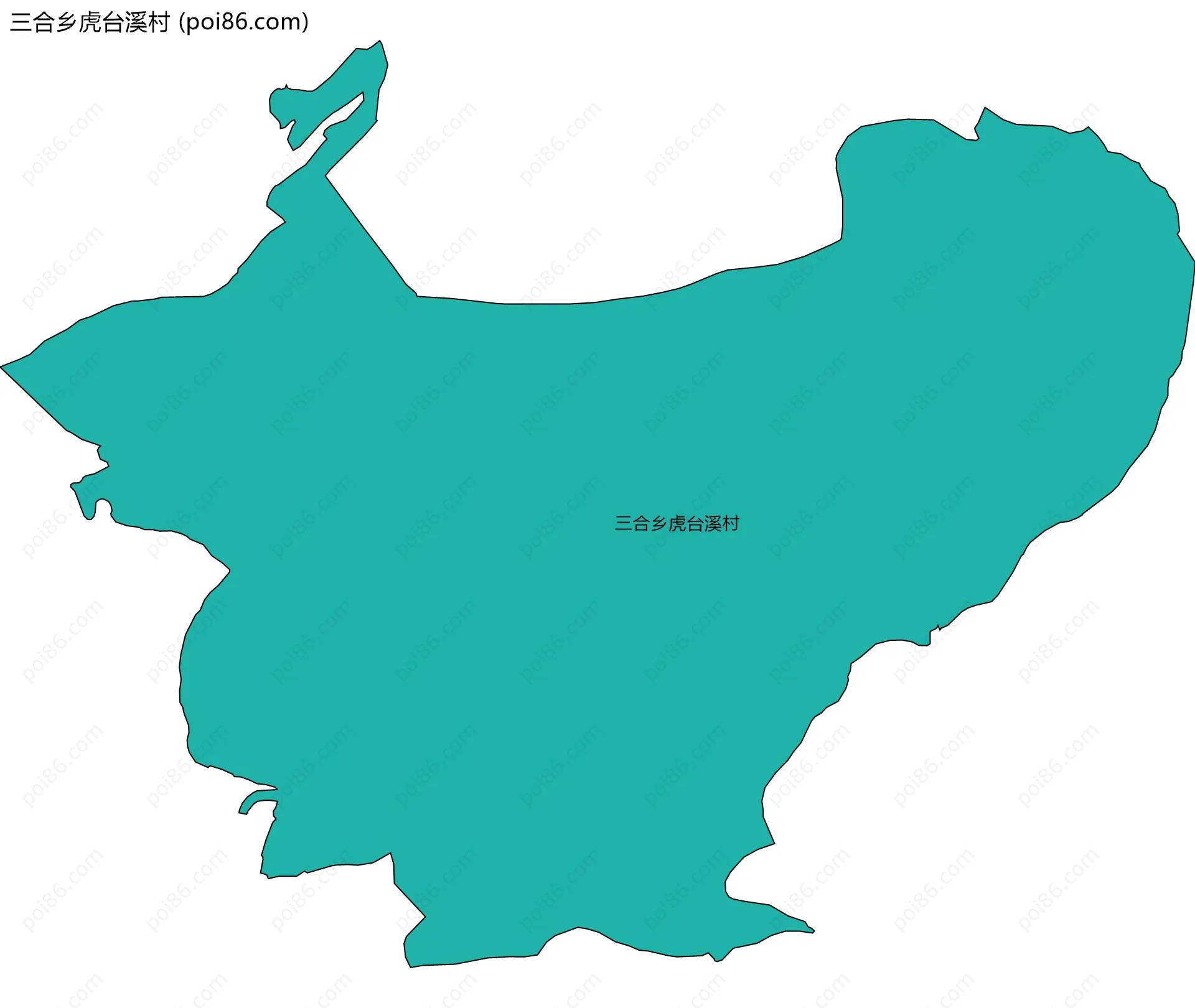 三合乡虎台溪村边界地图