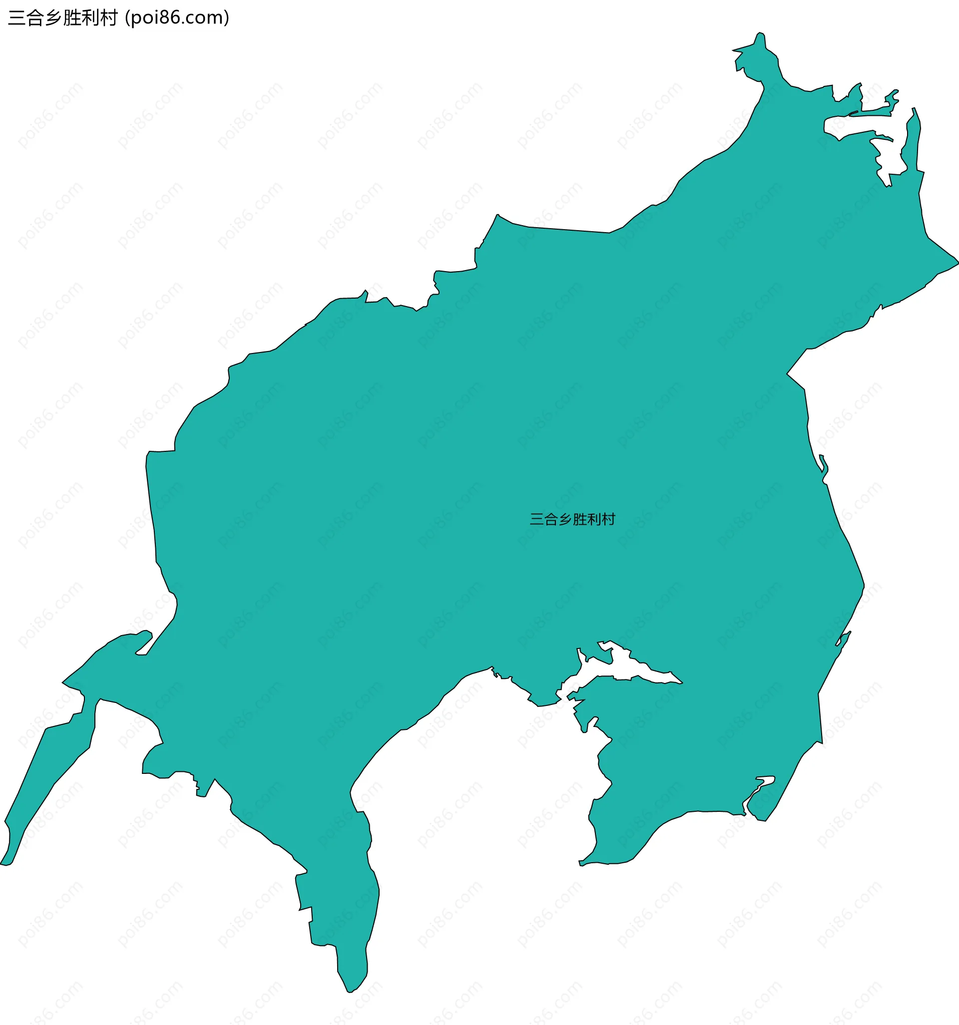 三合乡胜利村边界地图