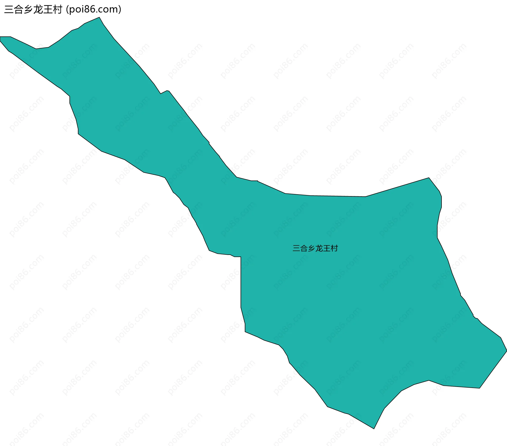三合乡龙王村边界地图