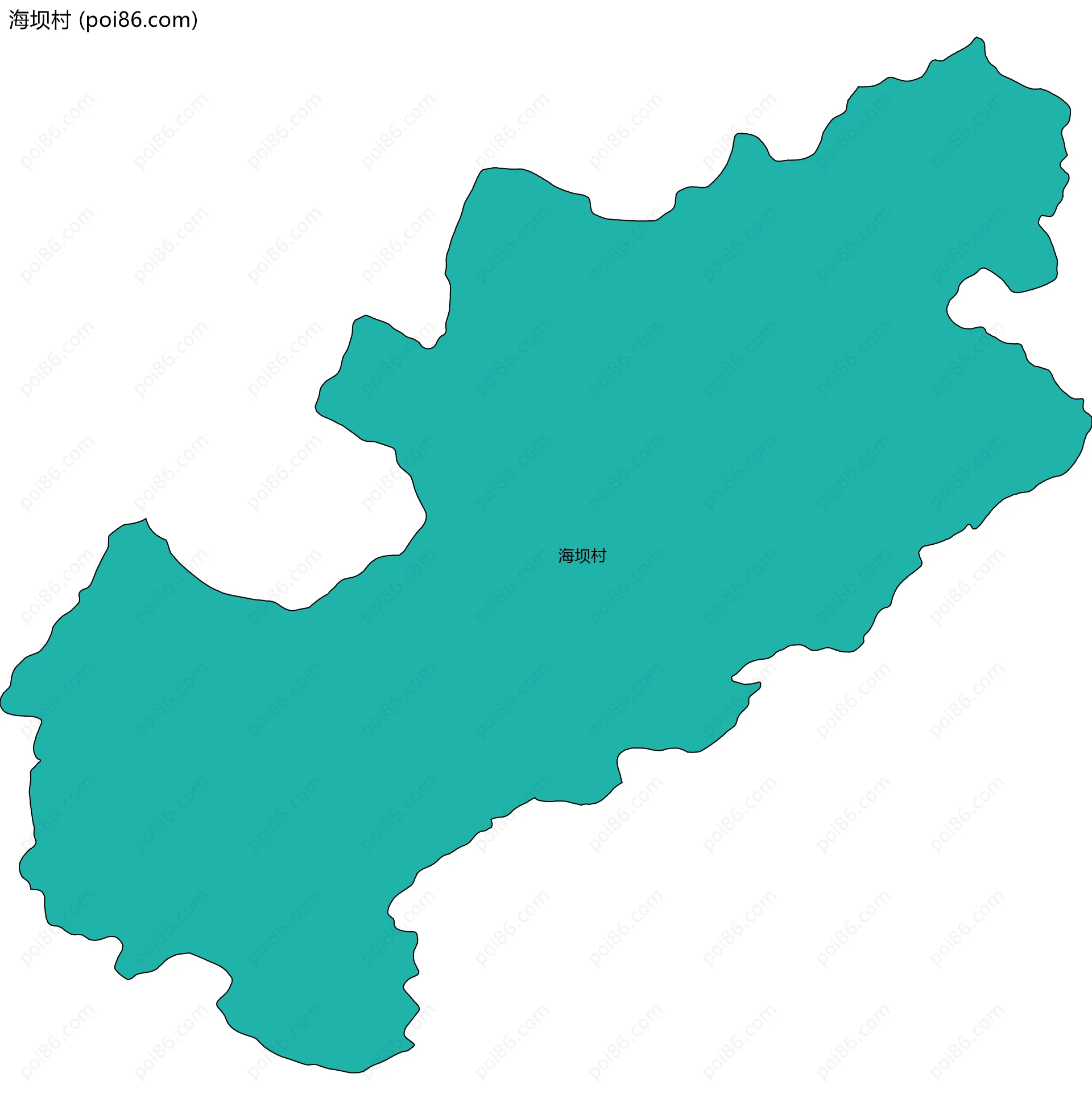 海坝村边界地图