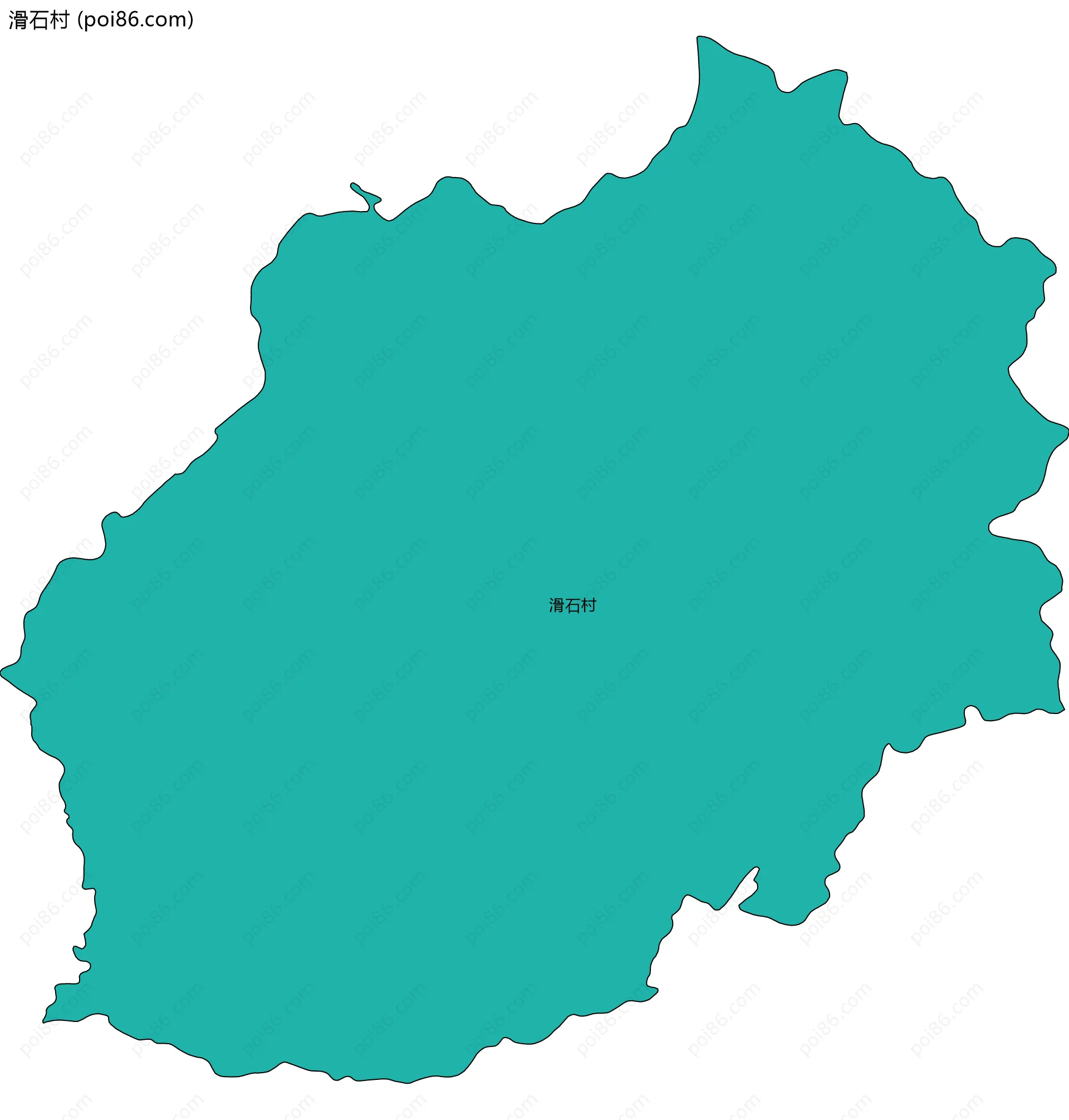 滑石村边界地图
