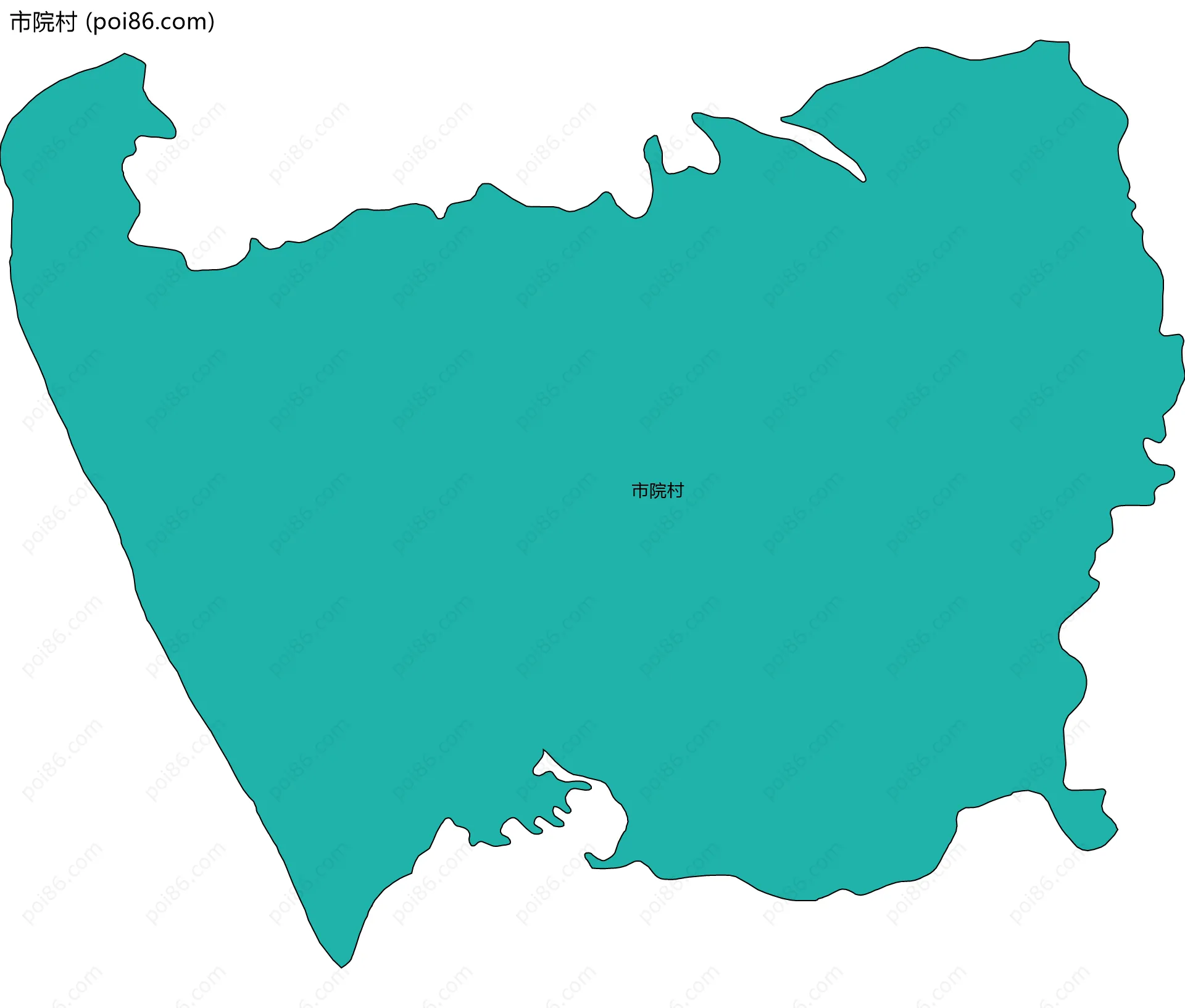 市院村边界地图