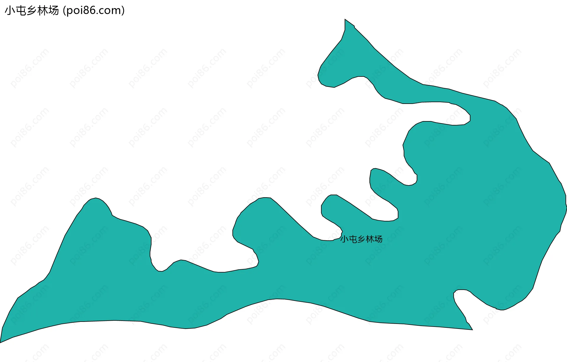 小屯乡林场边界地图