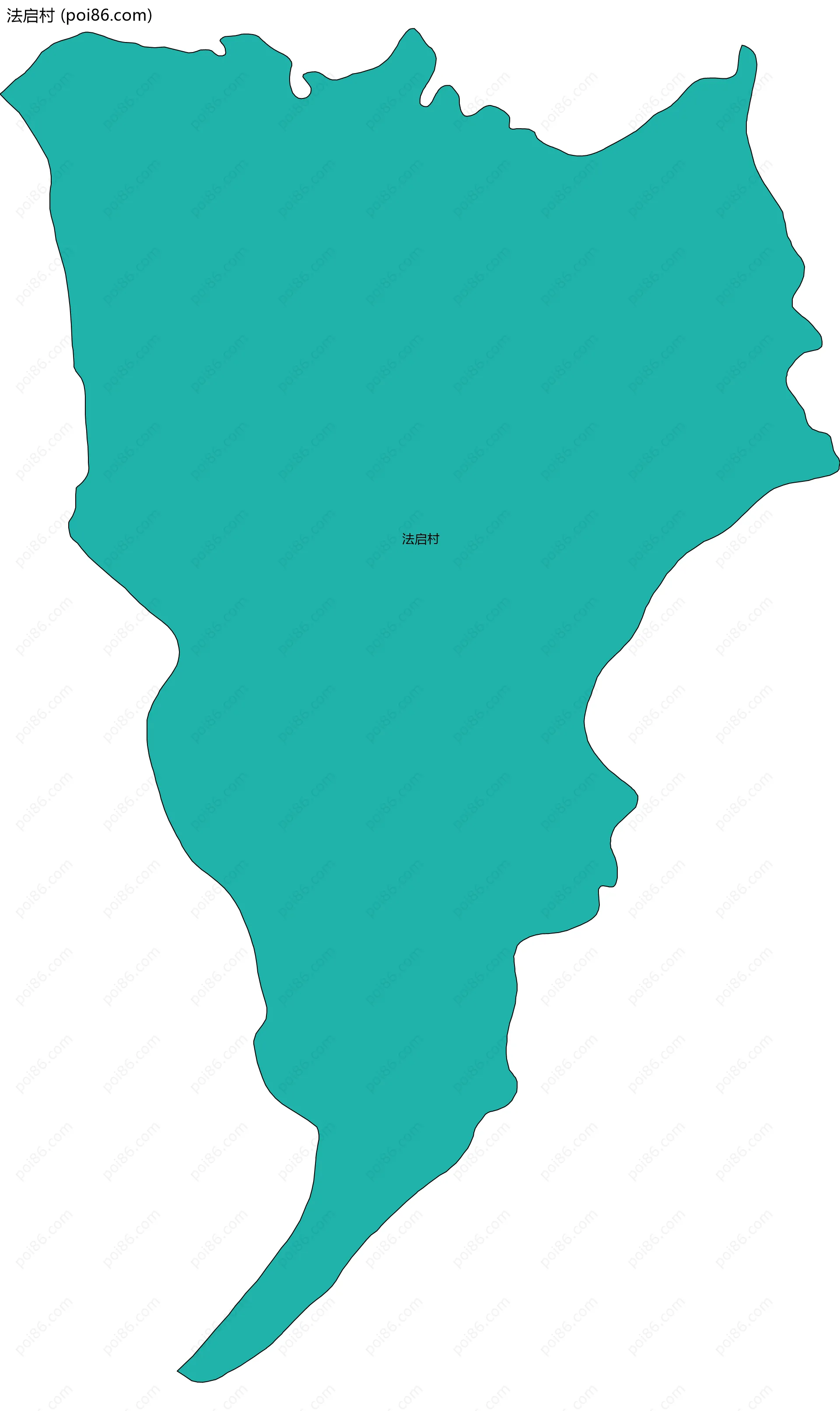 法启村边界地图