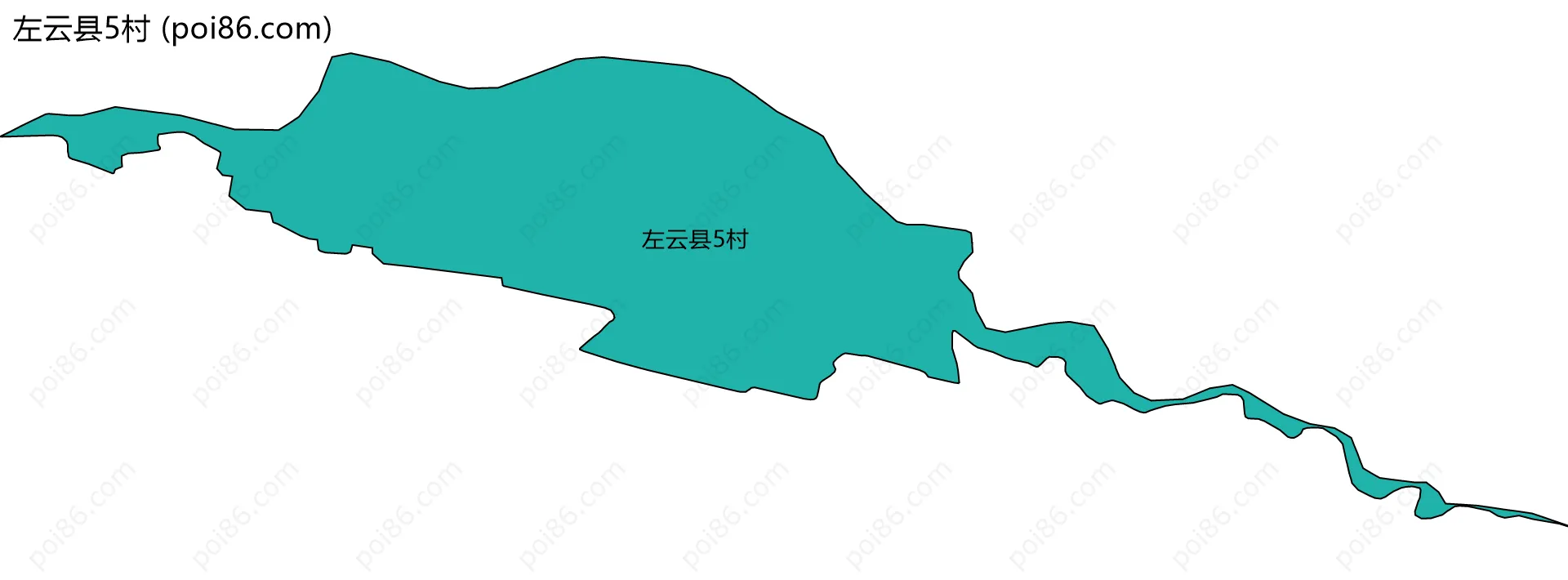 左云县5村边界地图