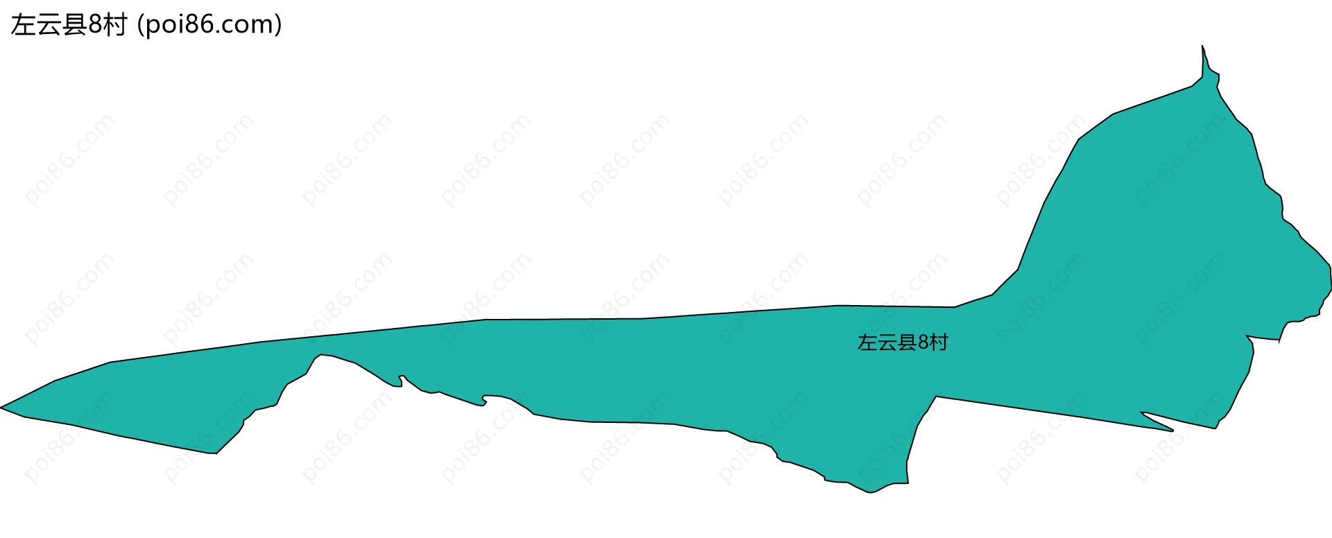 左云县8村边界地图