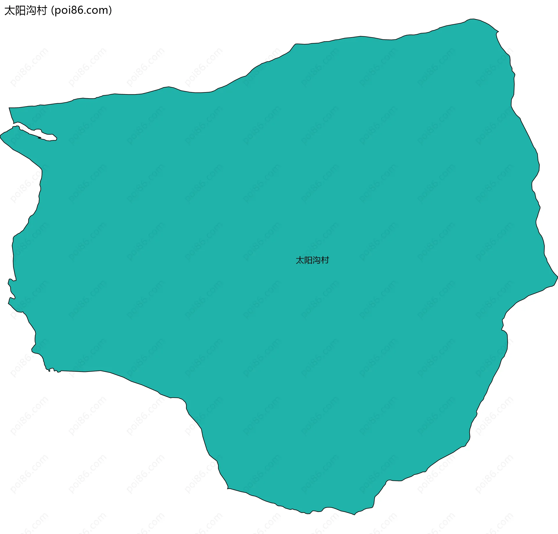 太阳沟村边界地图