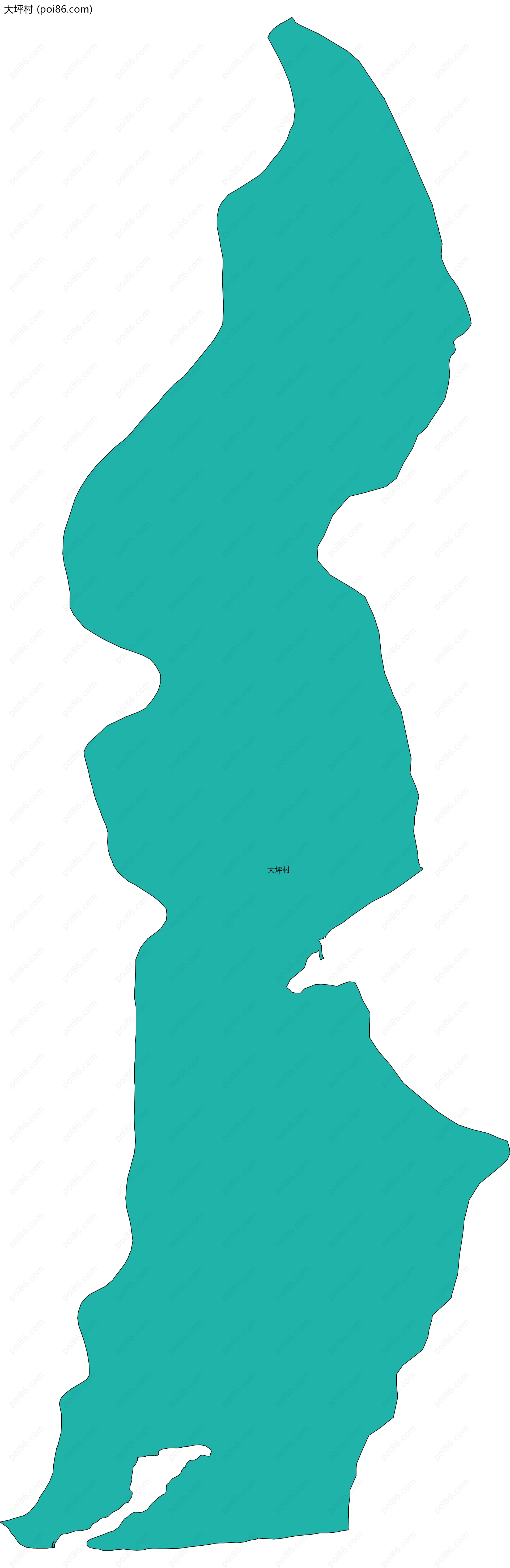 大坪村边界地图