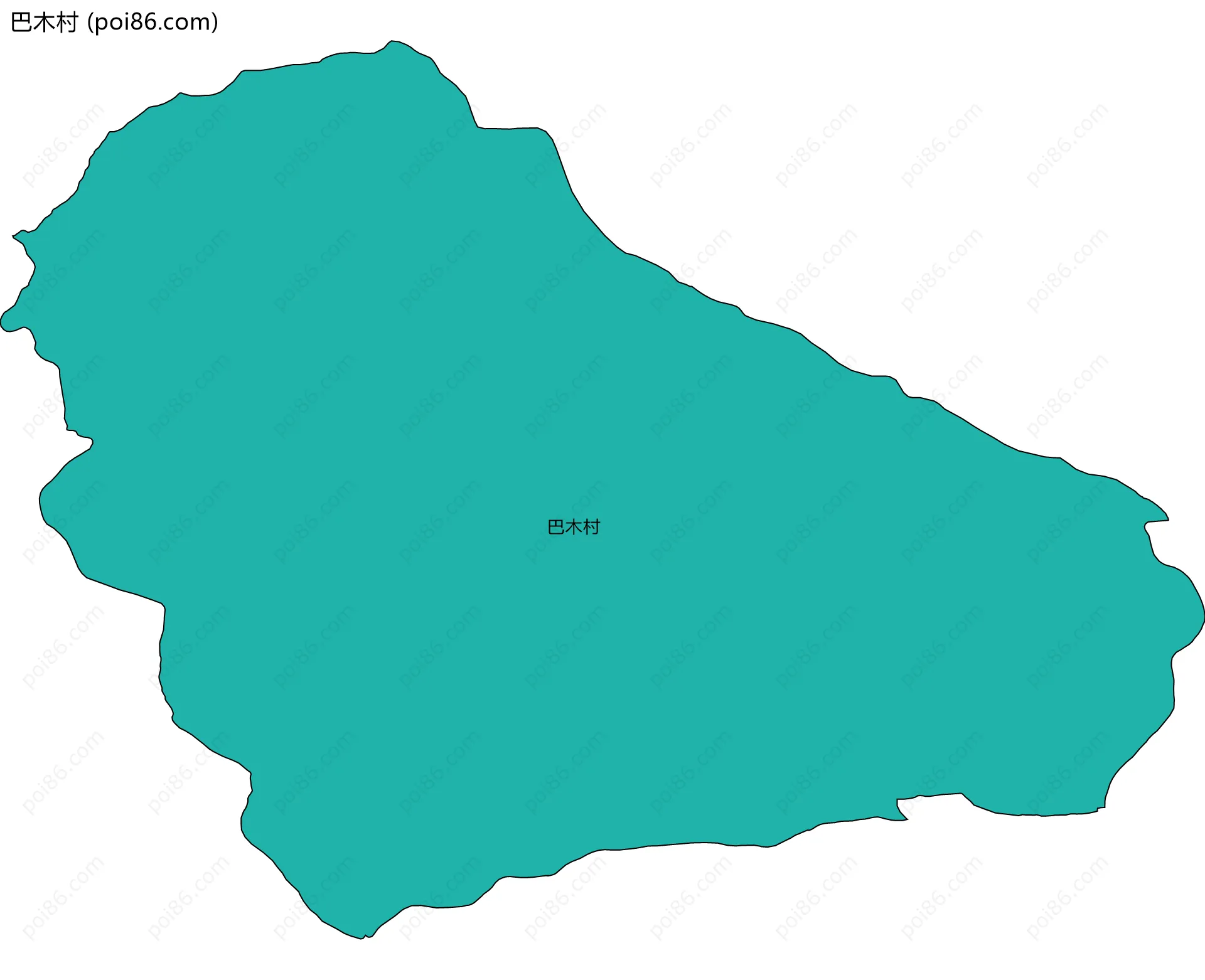 巴木村边界地图