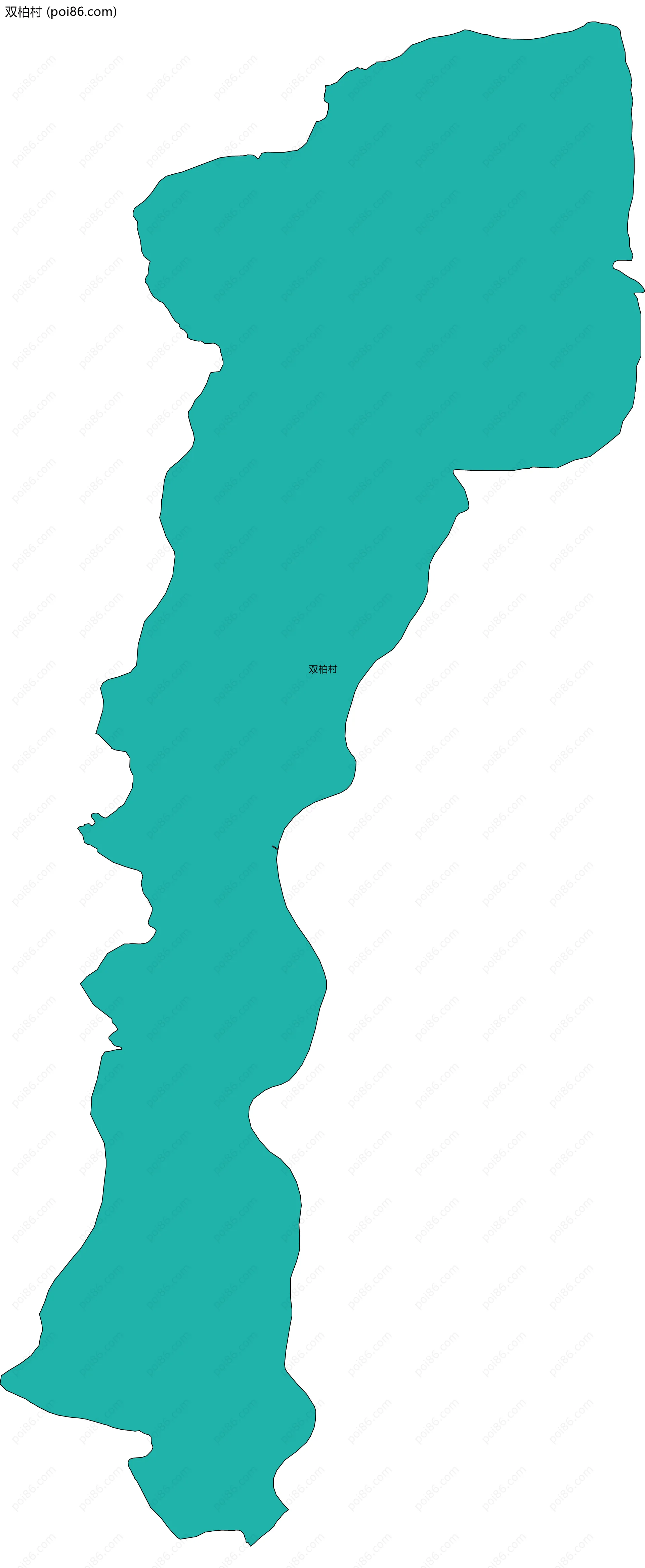 双柏村边界地图