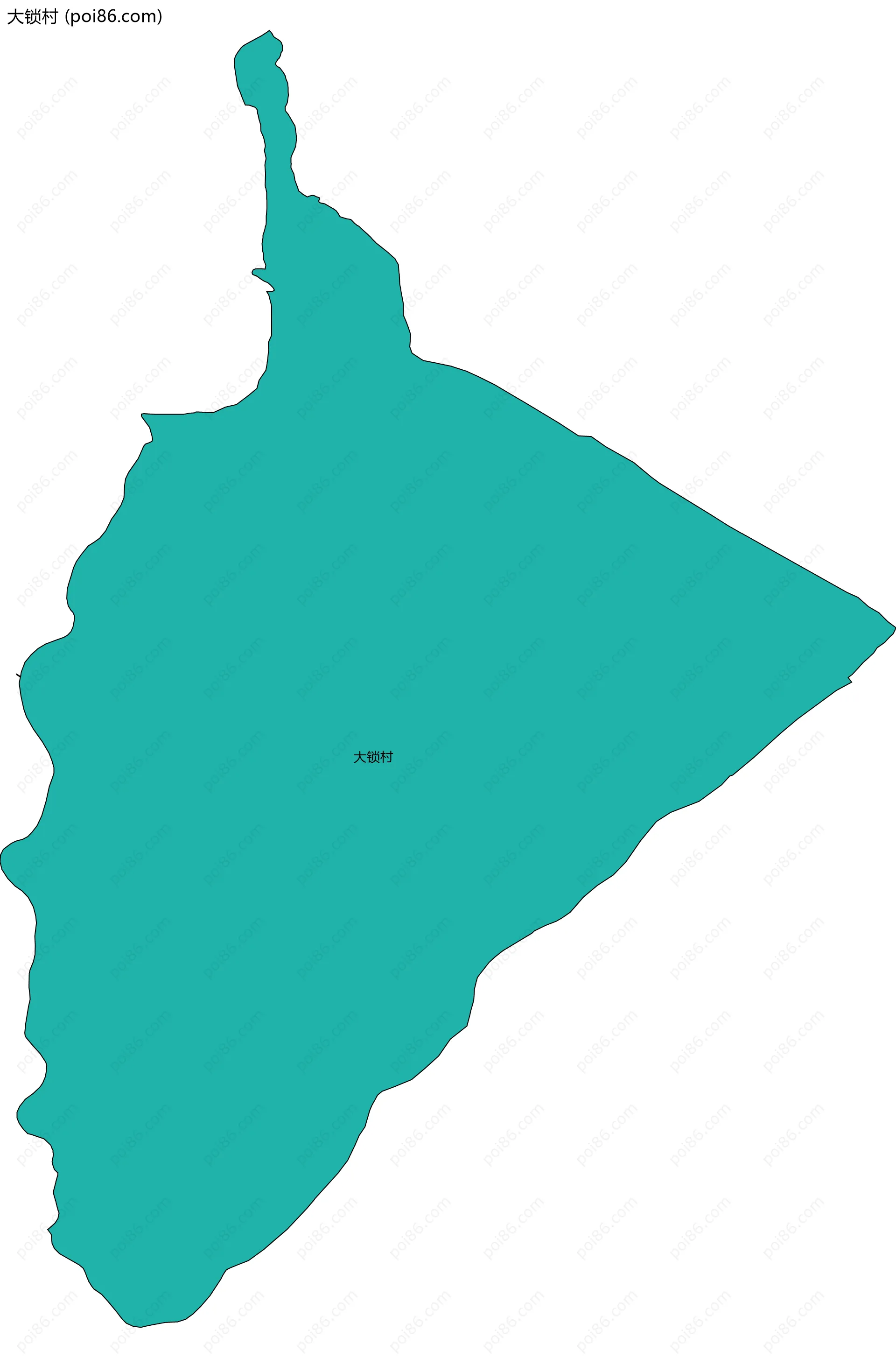 大锁村边界地图