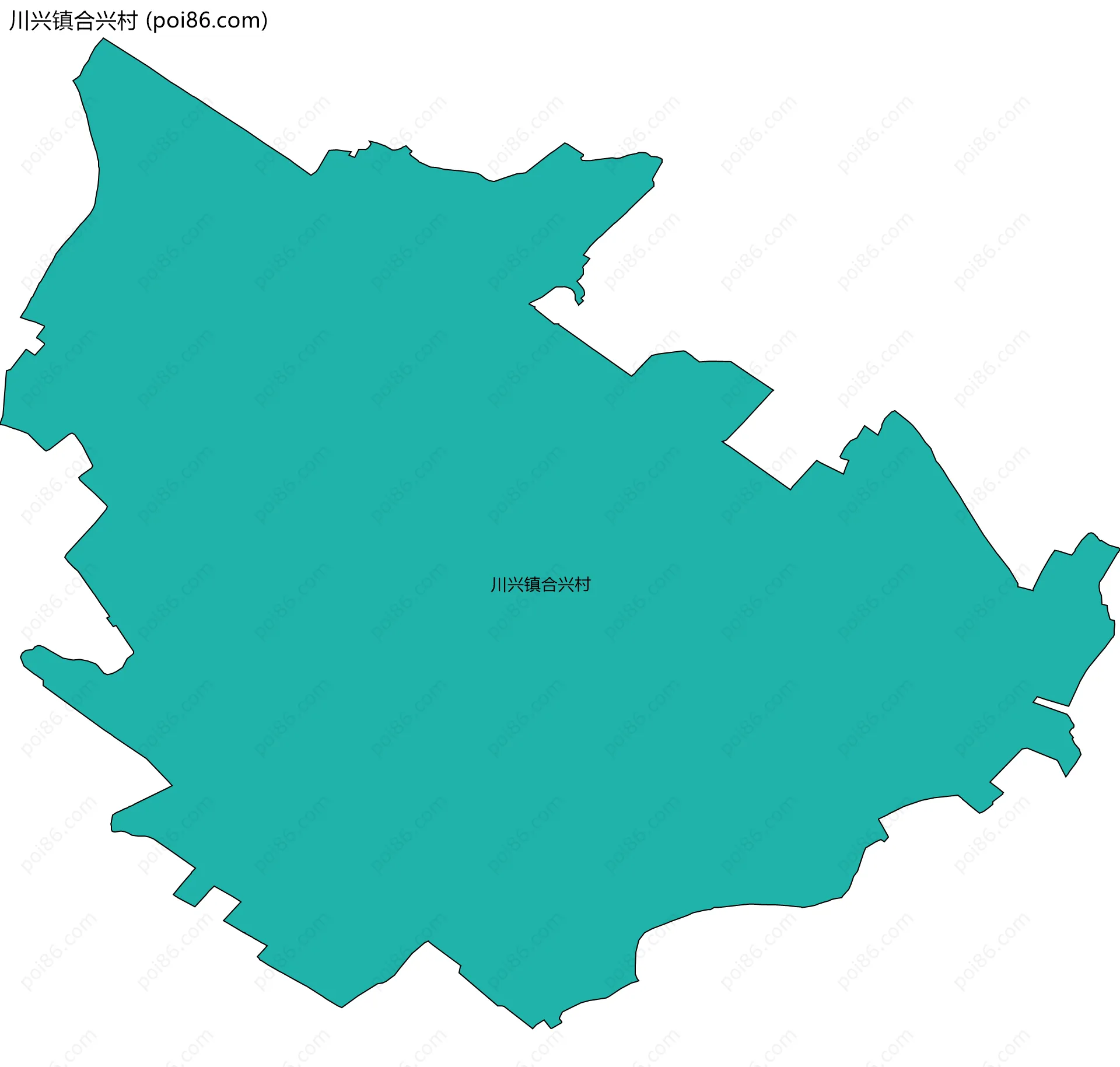 川兴镇合兴村边界地图