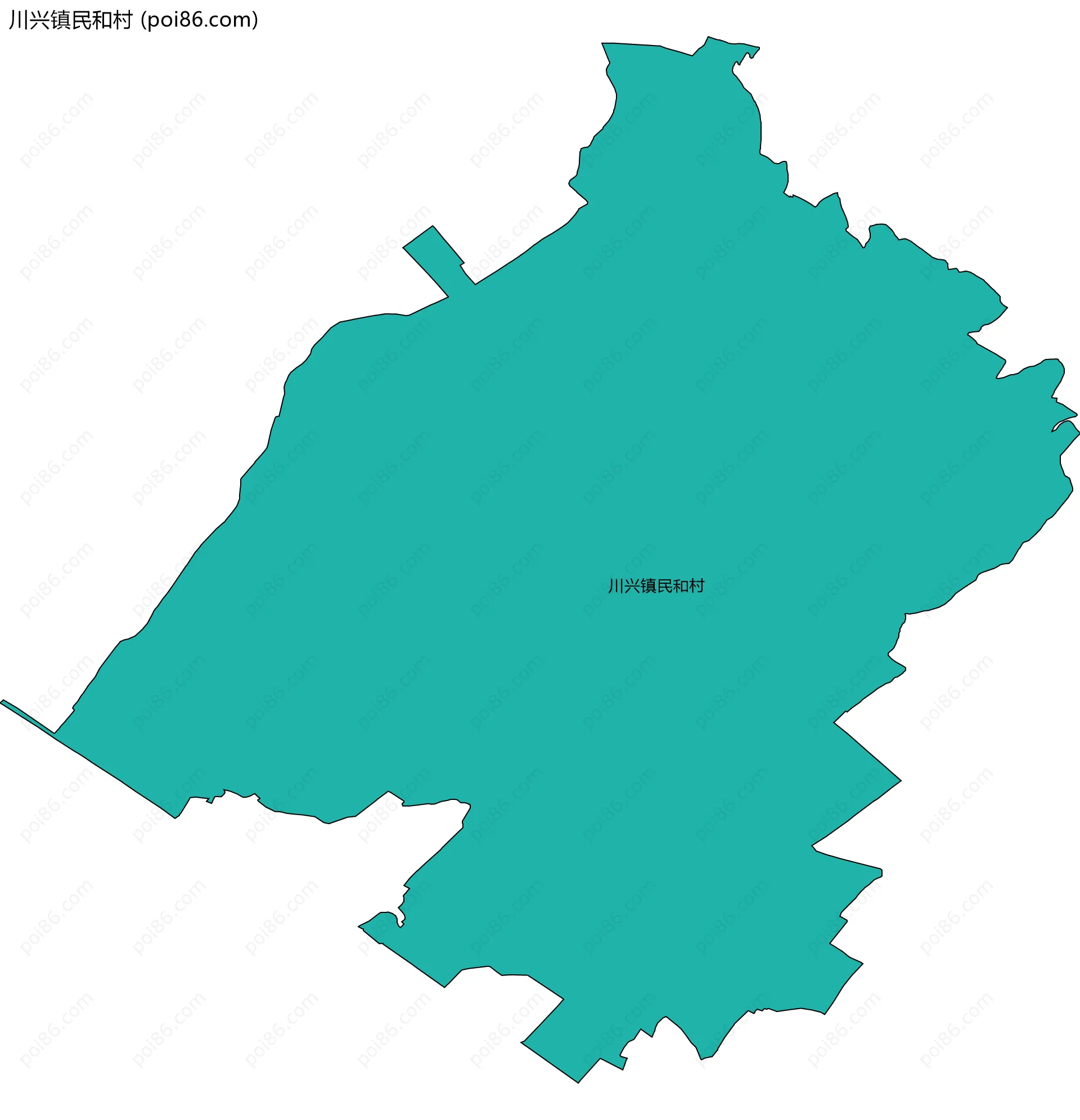 川兴镇民和村边界地图