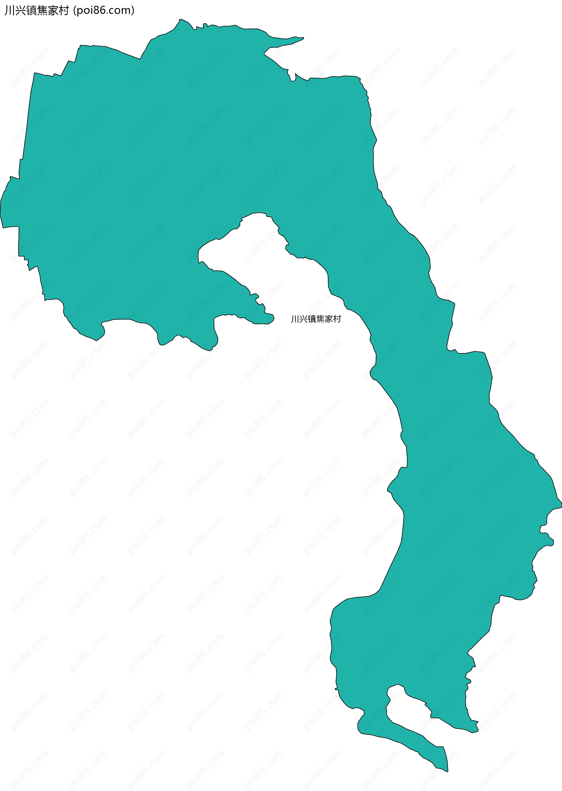 川兴镇焦家村边界地图