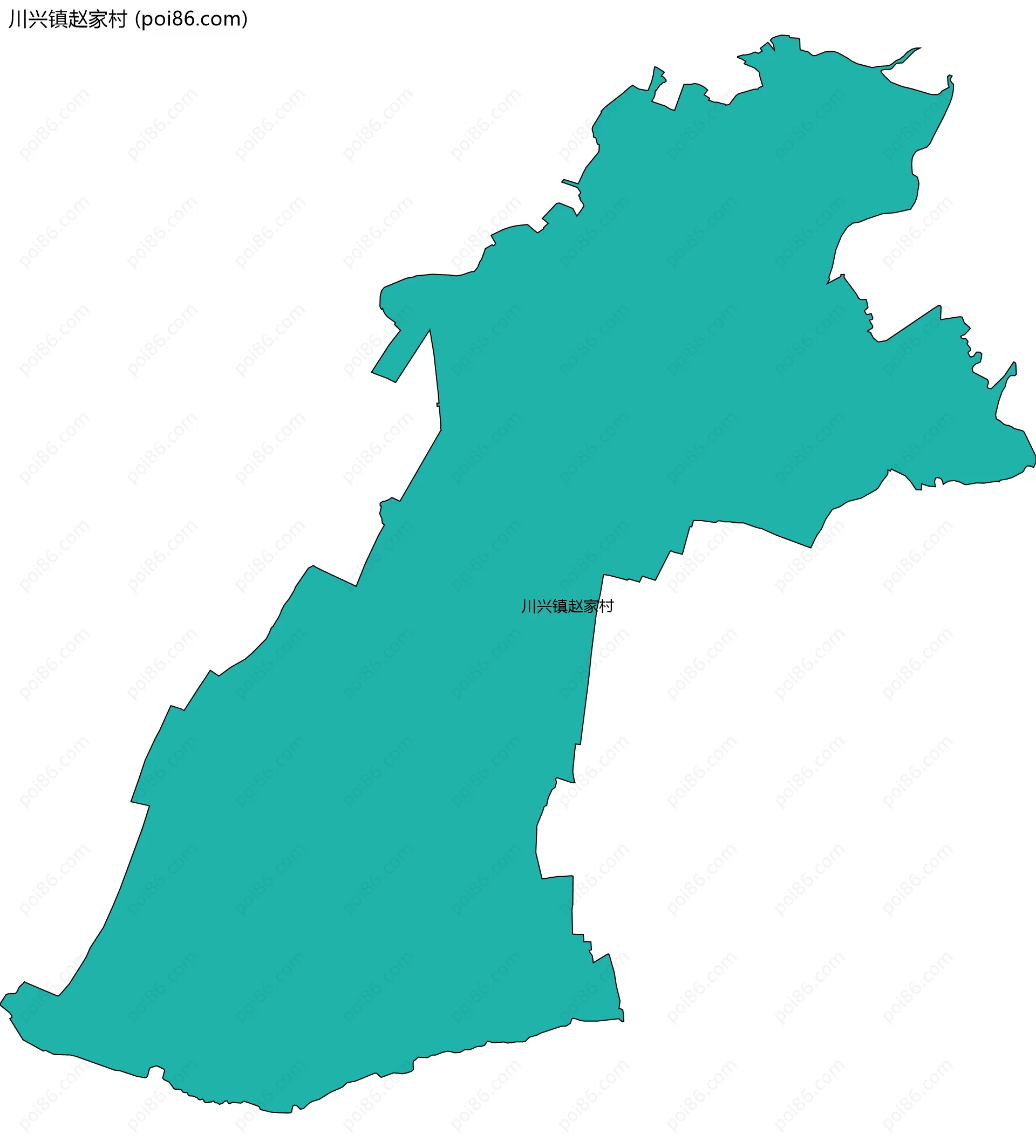 川兴镇赵家村边界地图