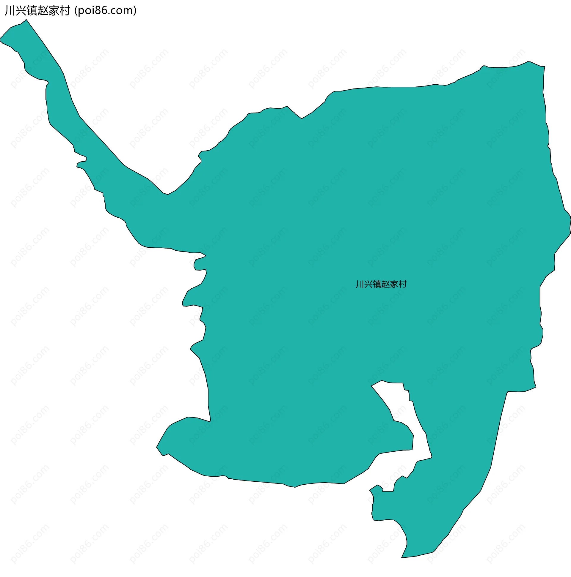 川兴镇赵家村边界地图