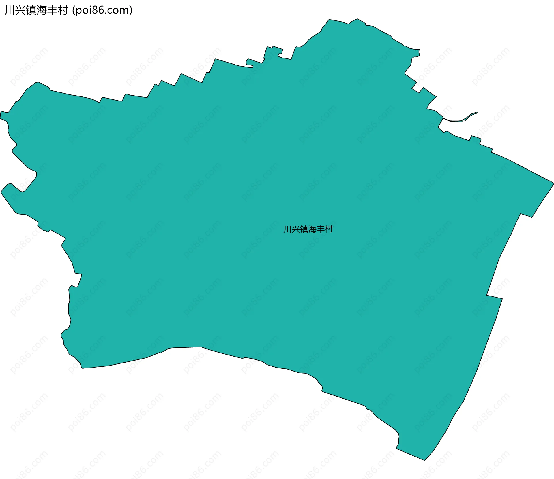 川兴镇海丰村边界地图
