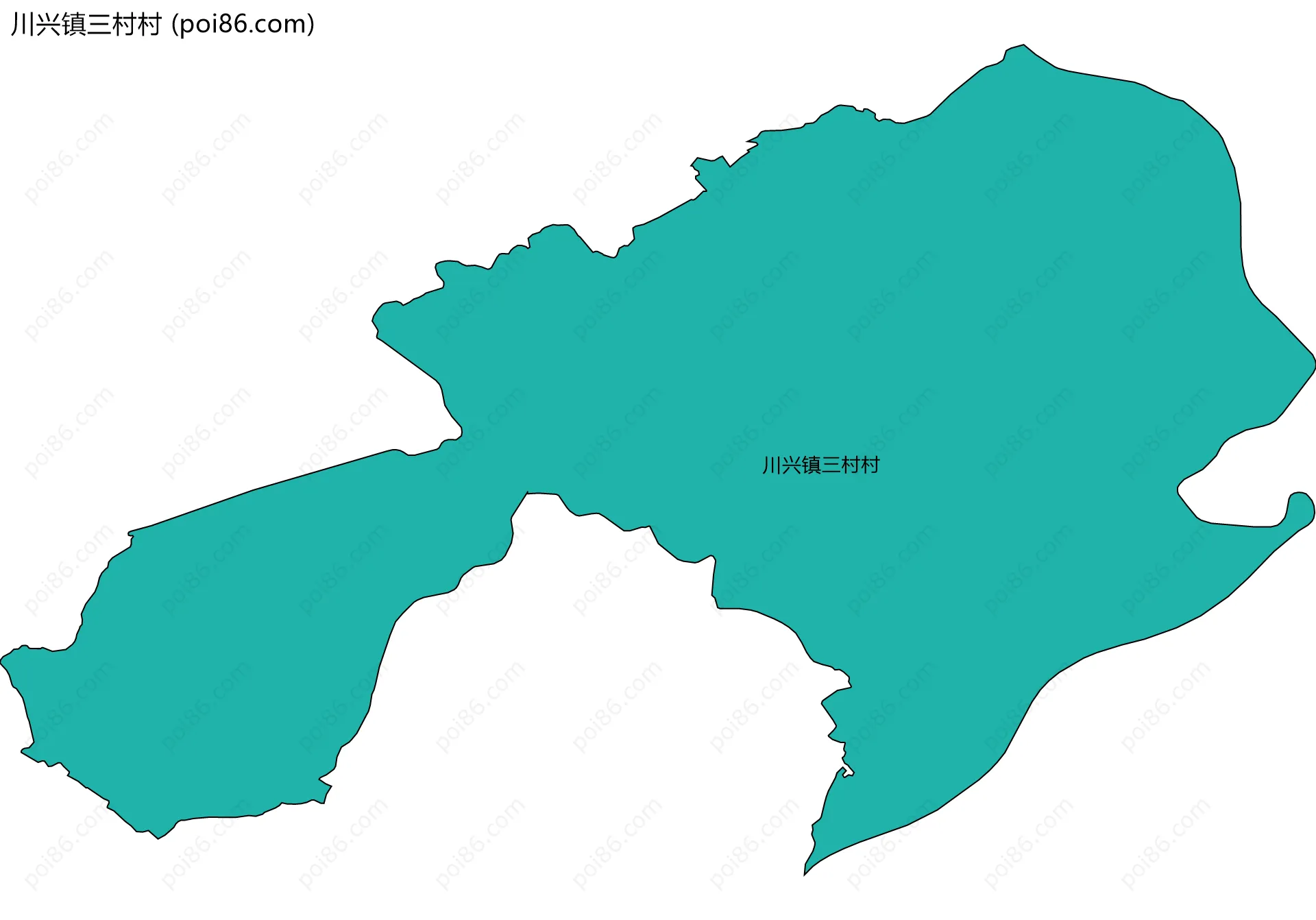 川兴镇三村村边界地图