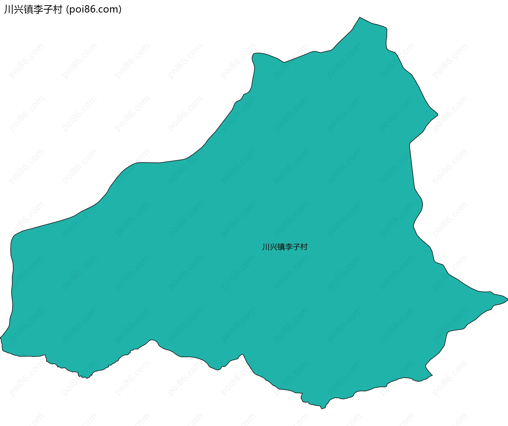 川兴镇李子村边界地图