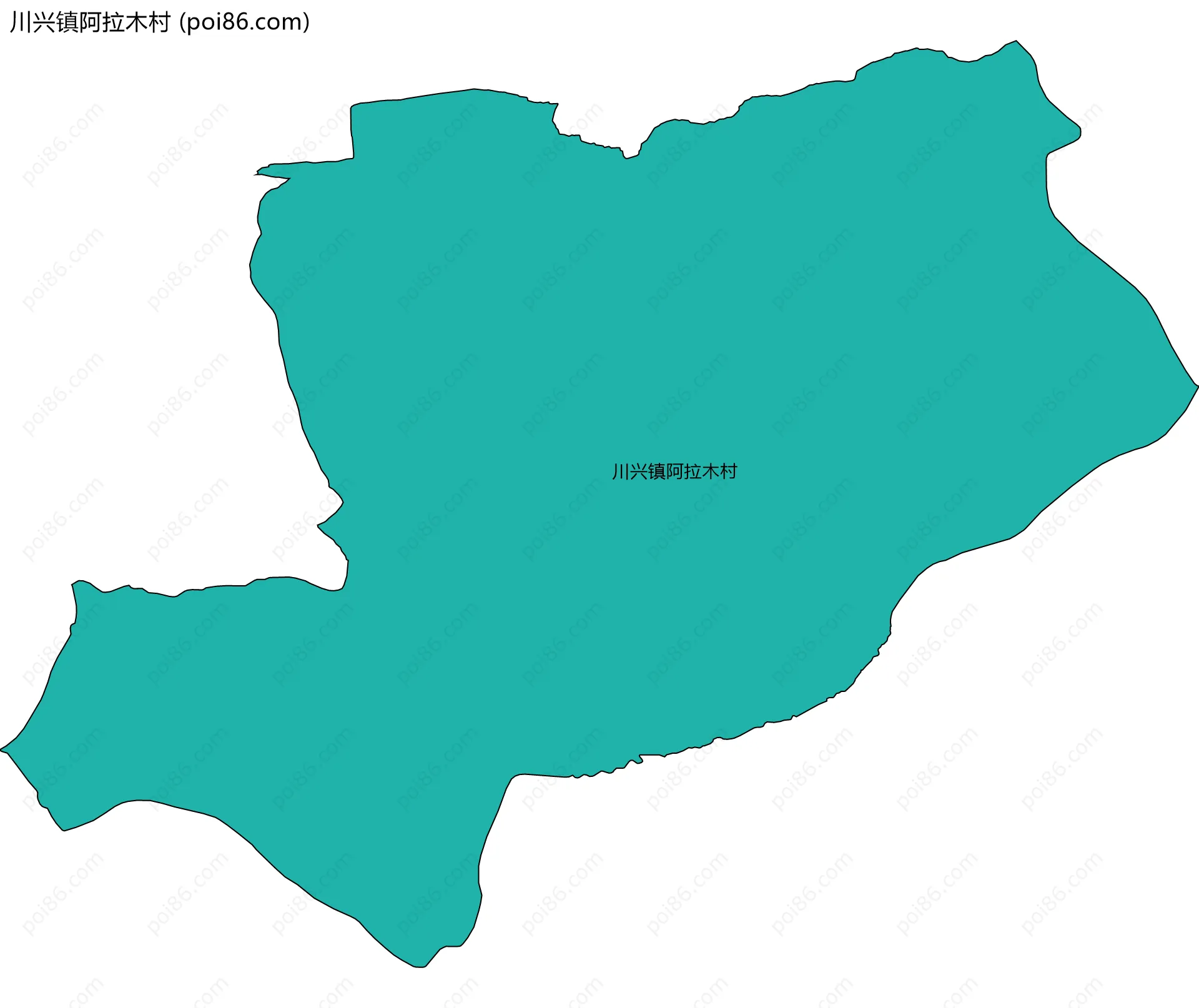 川兴镇阿拉木村边界地图