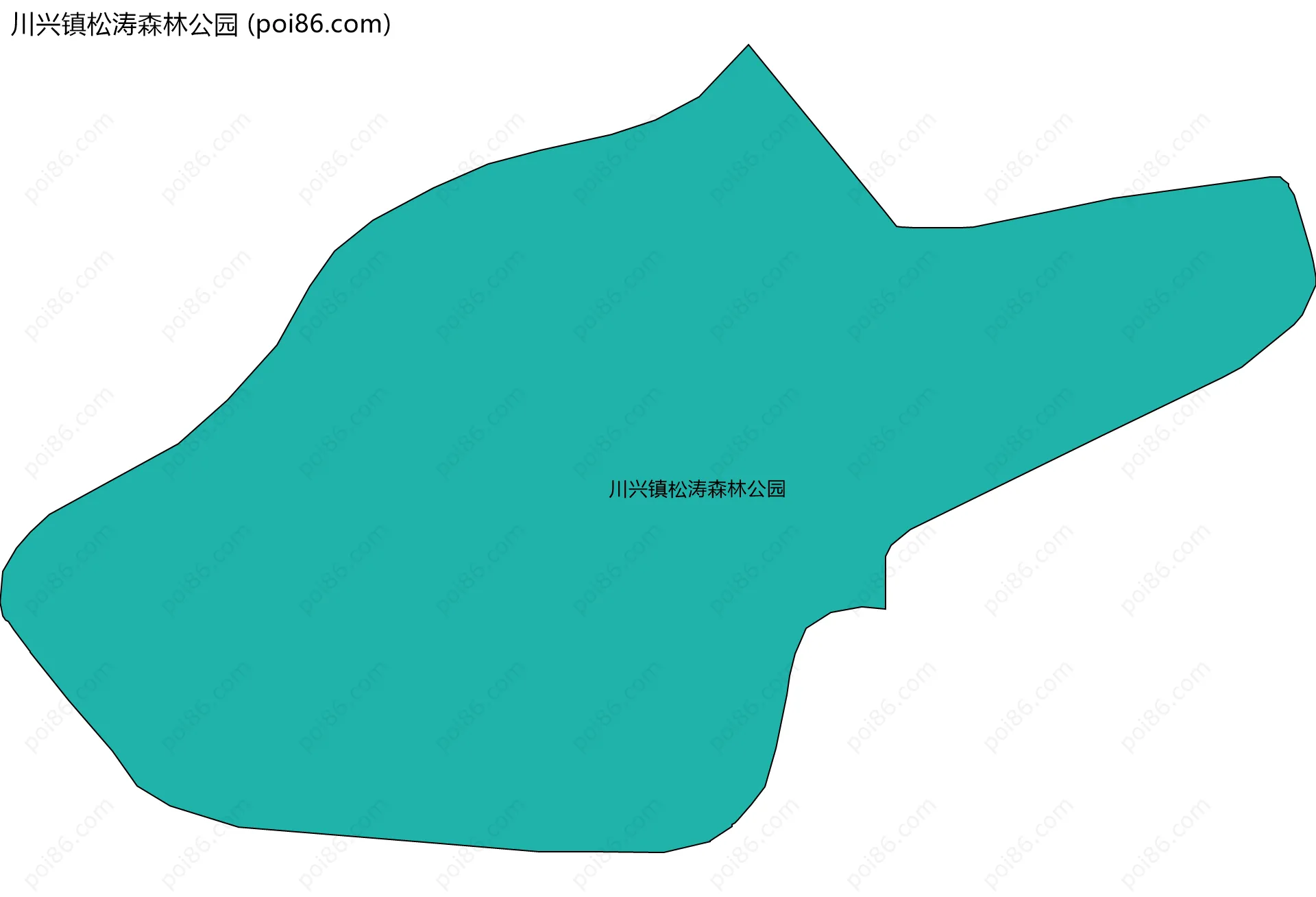 川兴镇松涛森林公园边界地图
