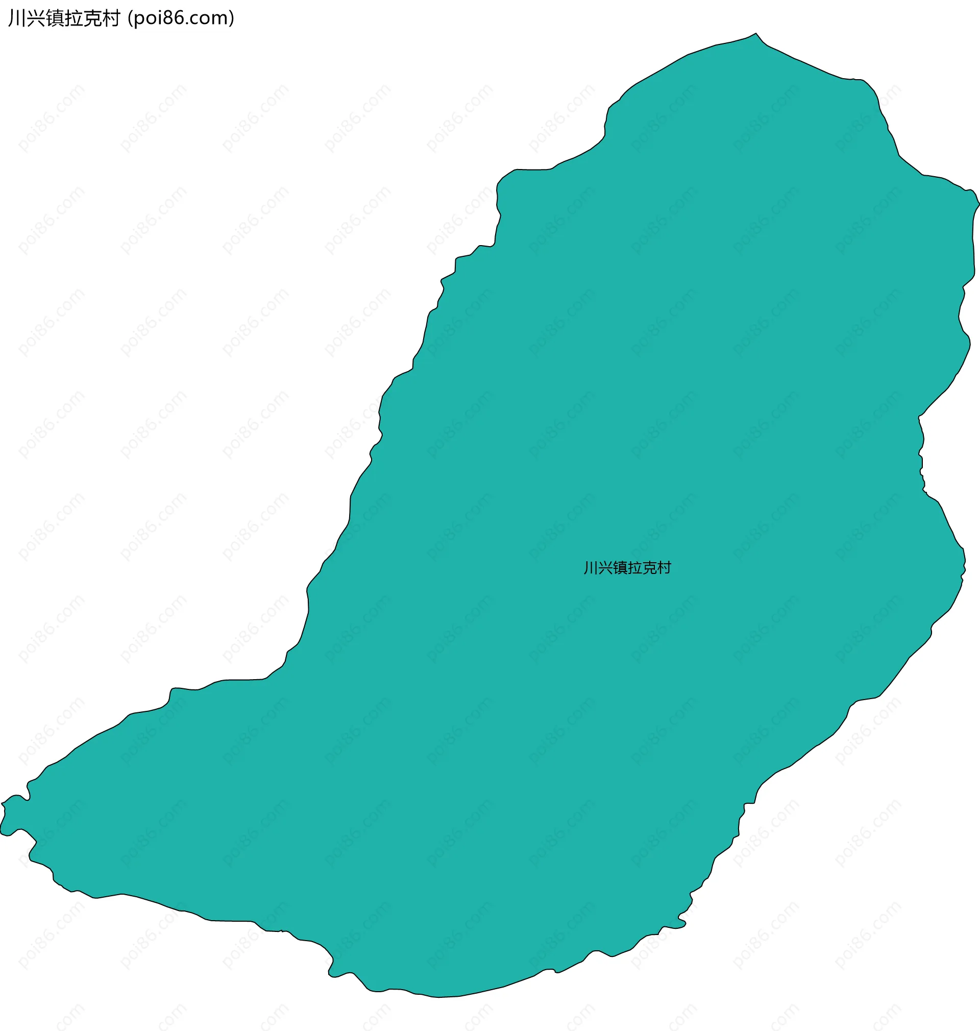 川兴镇拉克村边界地图